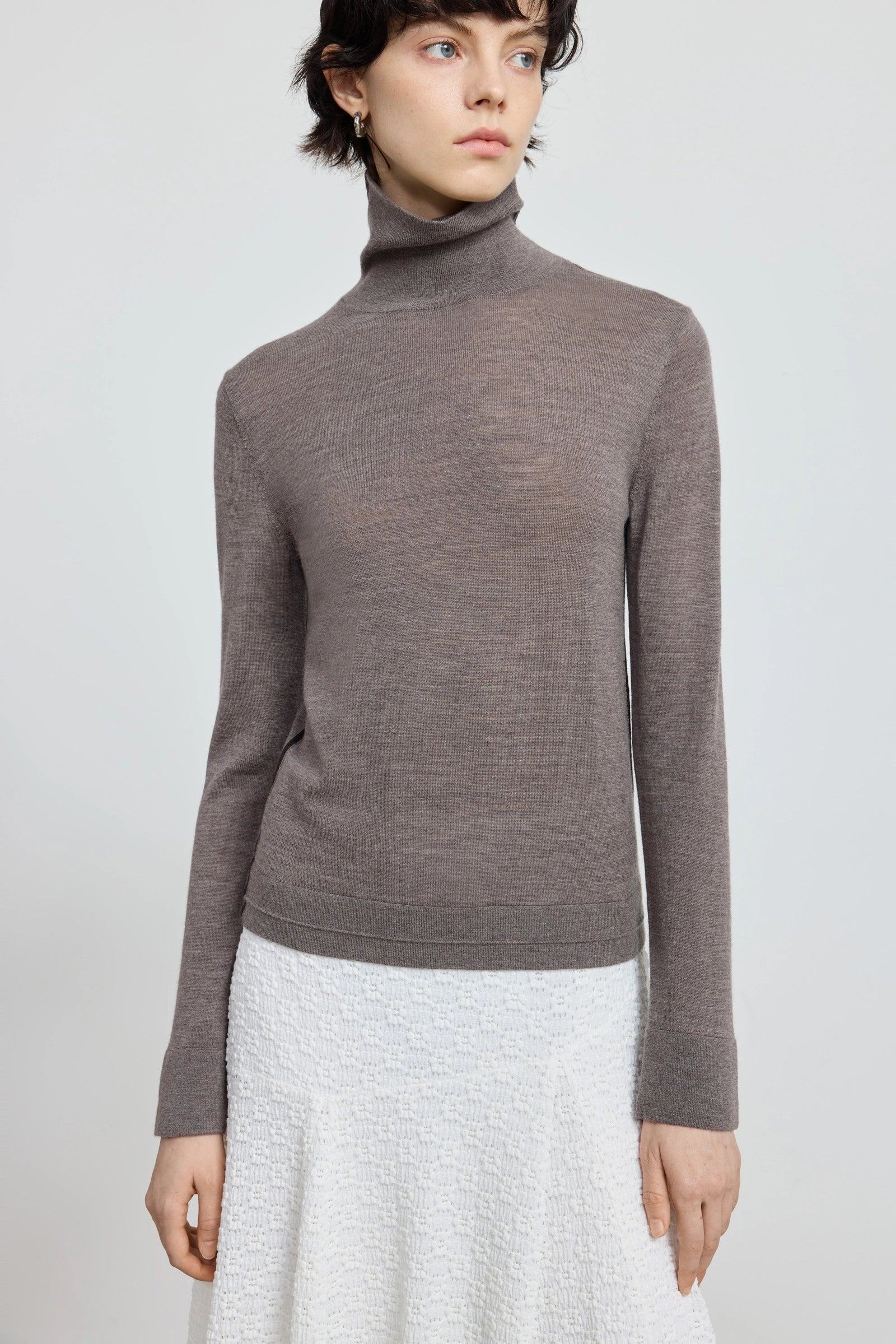 100% Wool Reversible Turtleneck