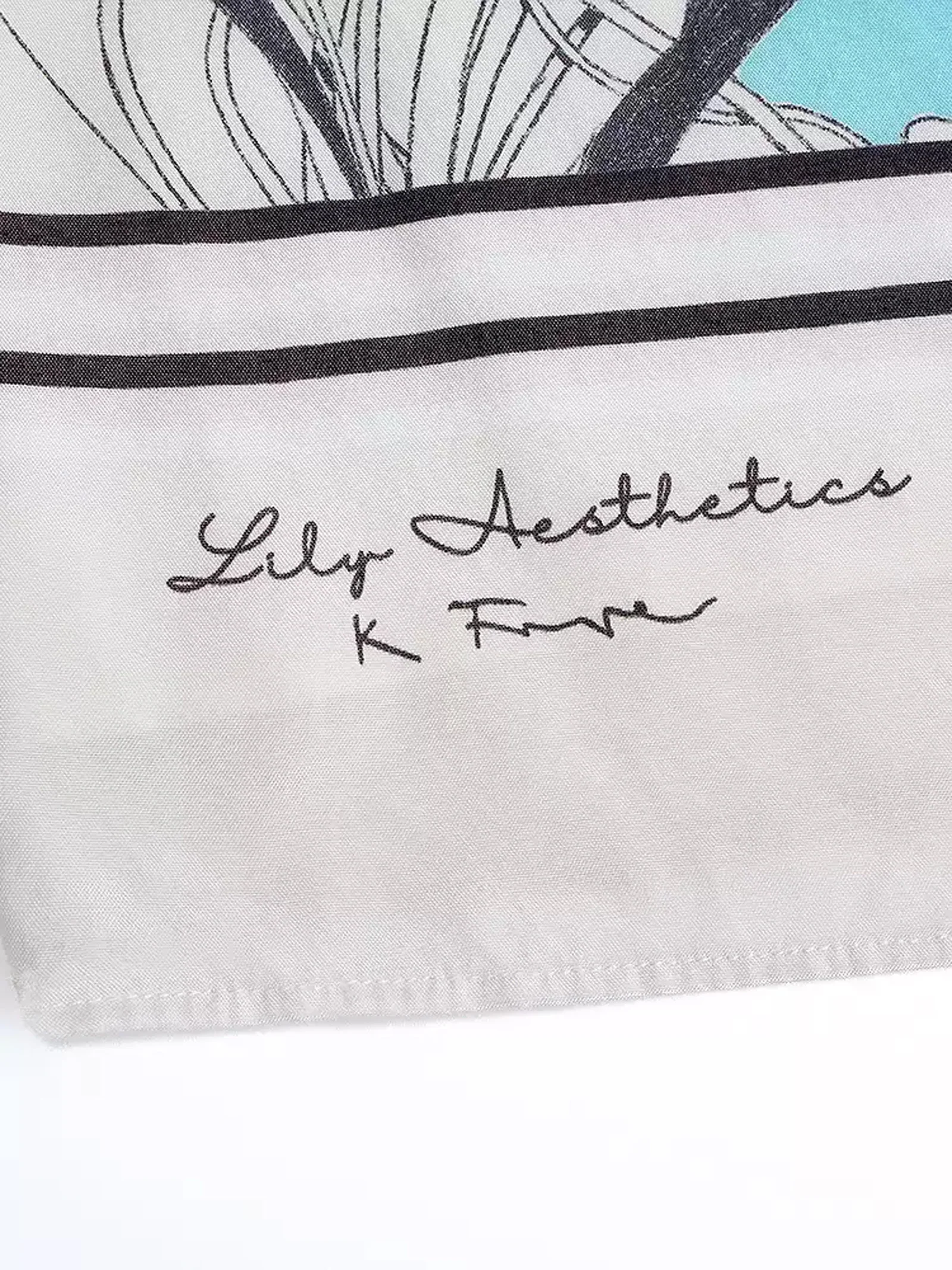 [ART] LILY Artistic Print A-Line Knit Top - Image 4