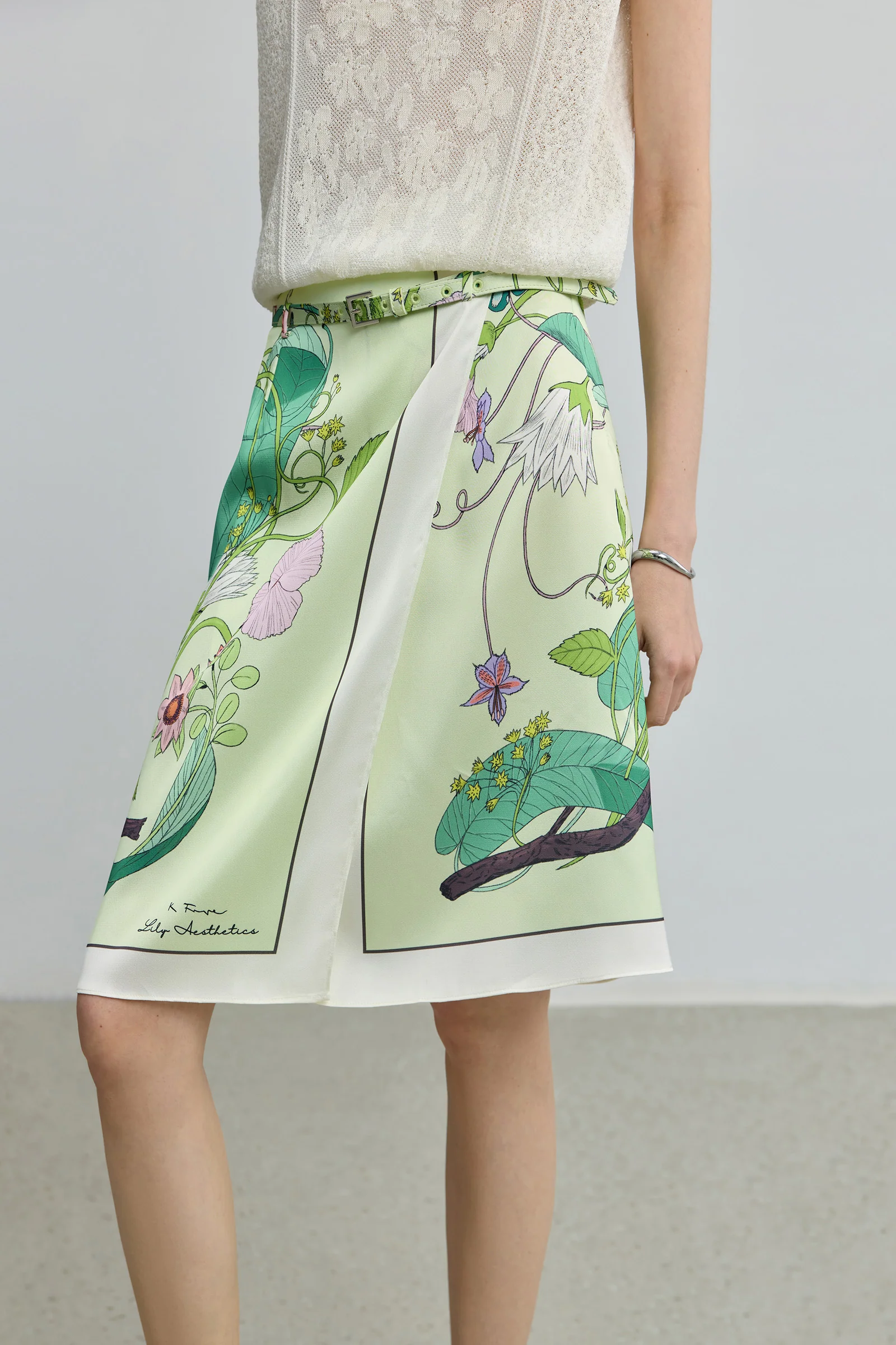 [ART] LILY Artistic Print Midi Skirt - Image 6