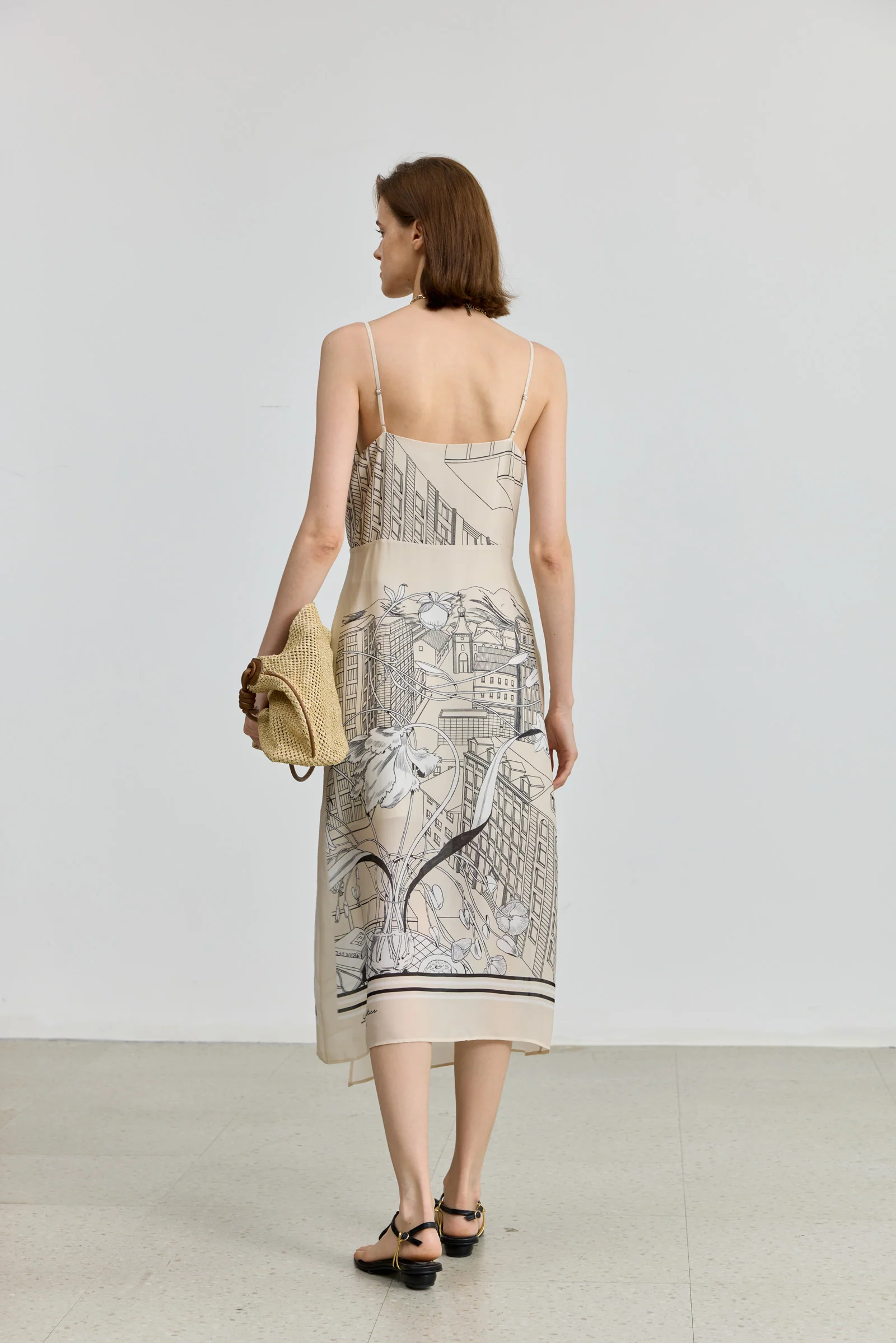 [ART] LILY Bias-Cut Printed Dress - Image 3