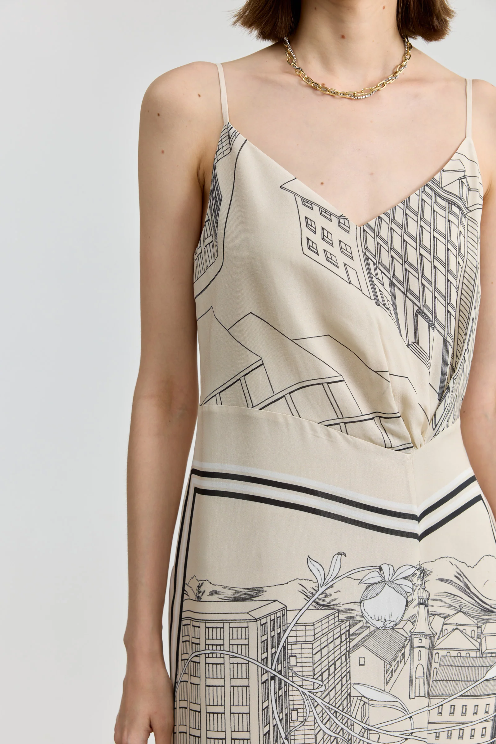 [ART] LILY Bias-Cut Printed Dress - Image 6