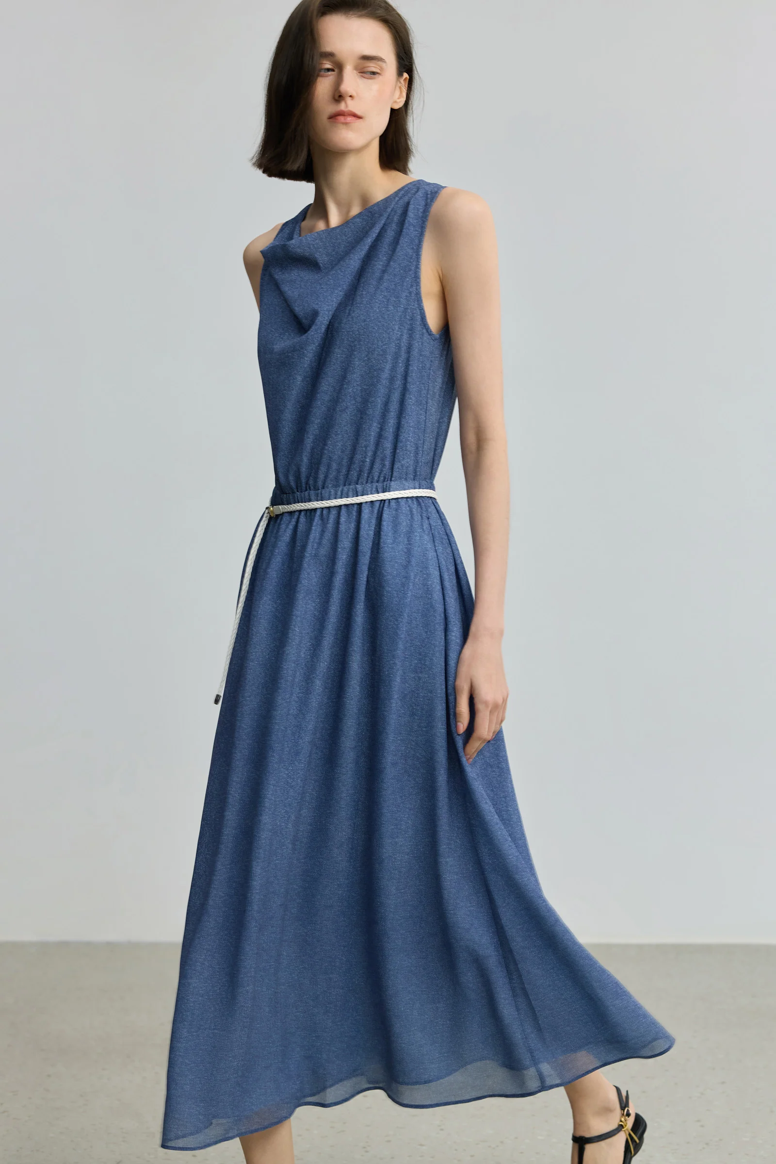 [ART] LILY Cowl Neck Sleeveless Dress - Image 5