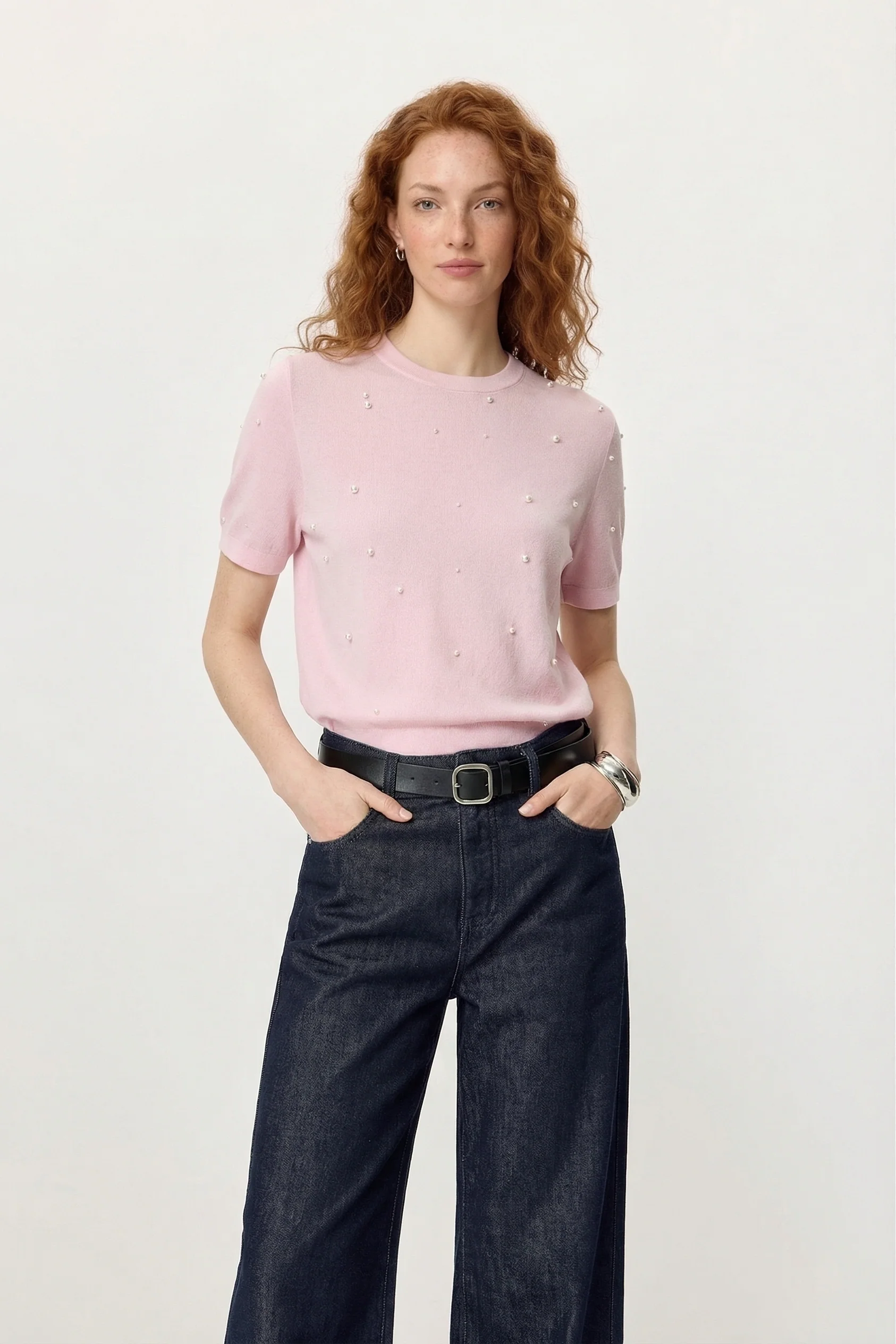 Beaded Knit Tee