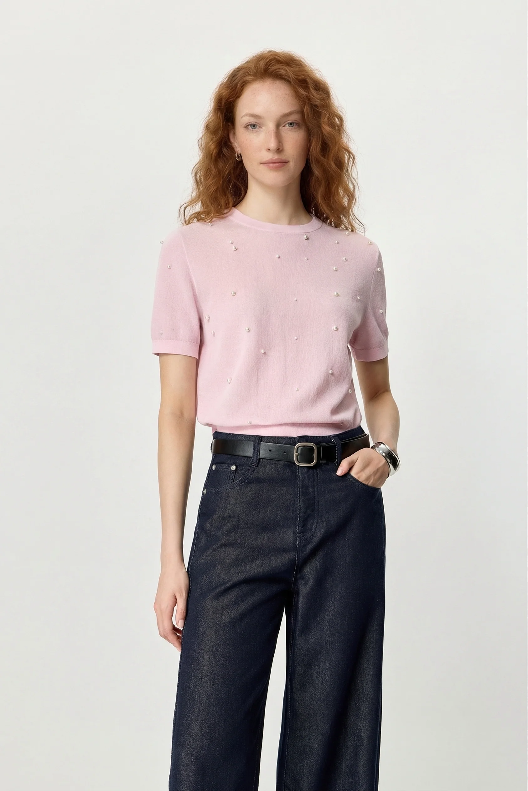 Beaded Knit Tee - Image 6