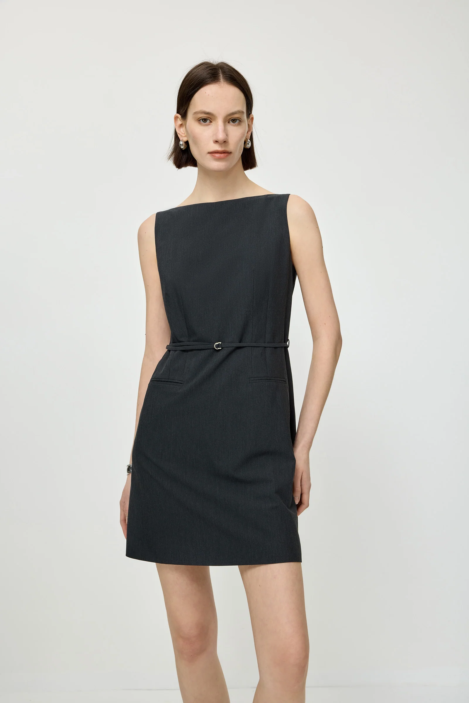 Belted Column Dress - Image 4