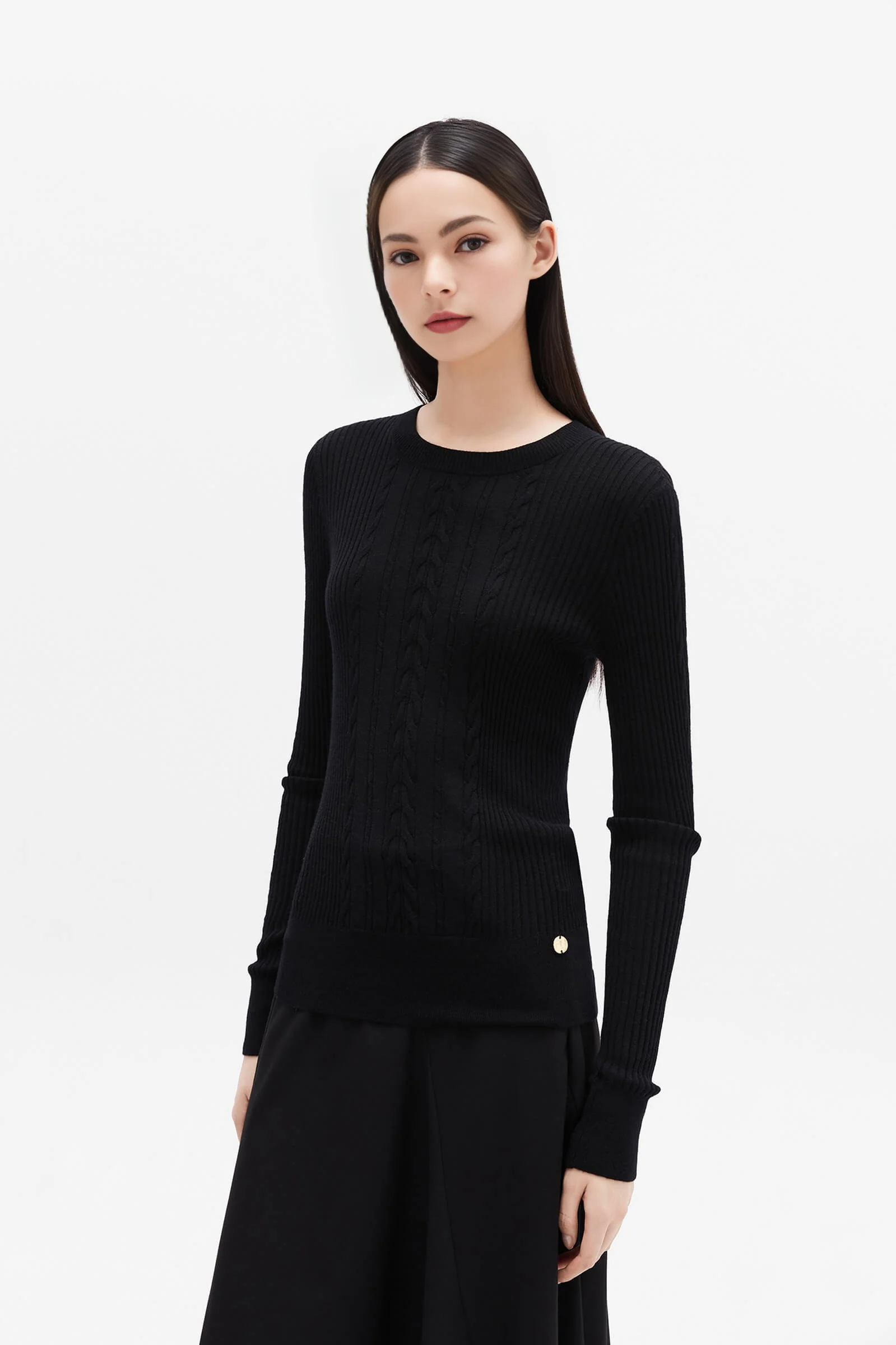 Biodegradable Wool Round-Neck Sweater - Image 11
