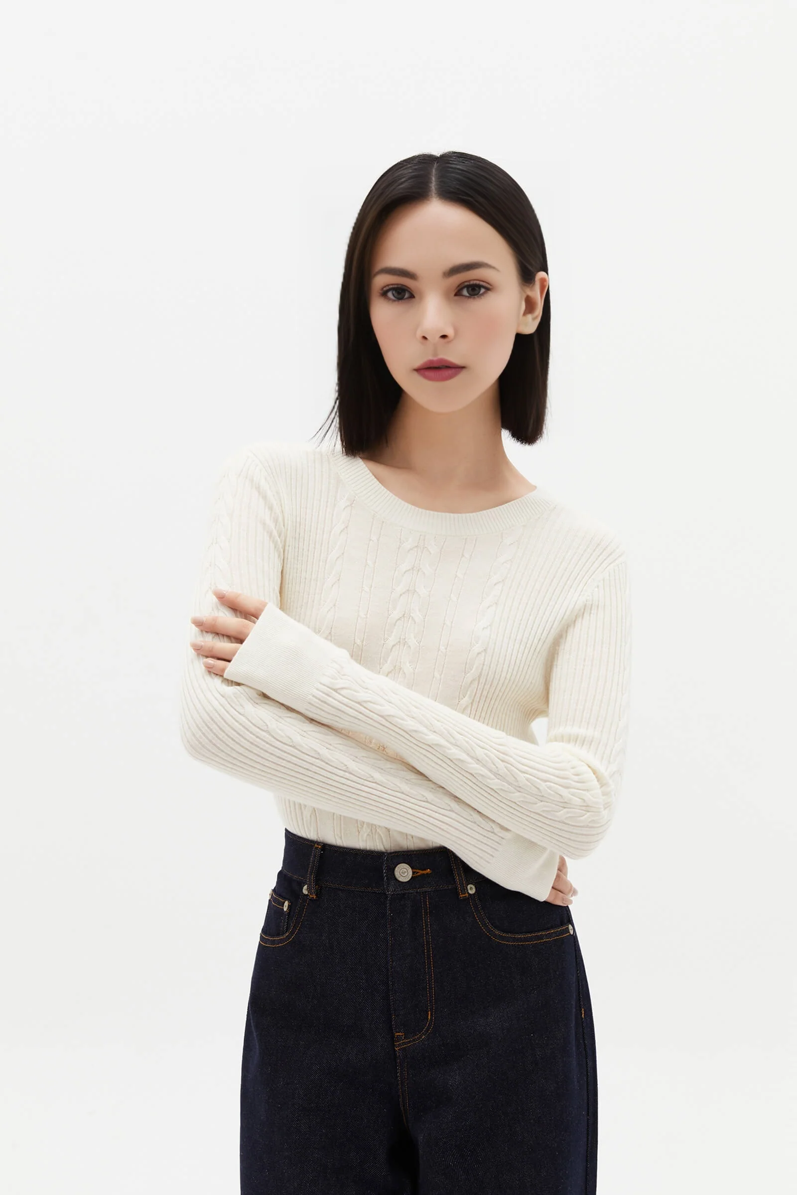 Biodegradable Wool Round-Neck Sweater - Image 22