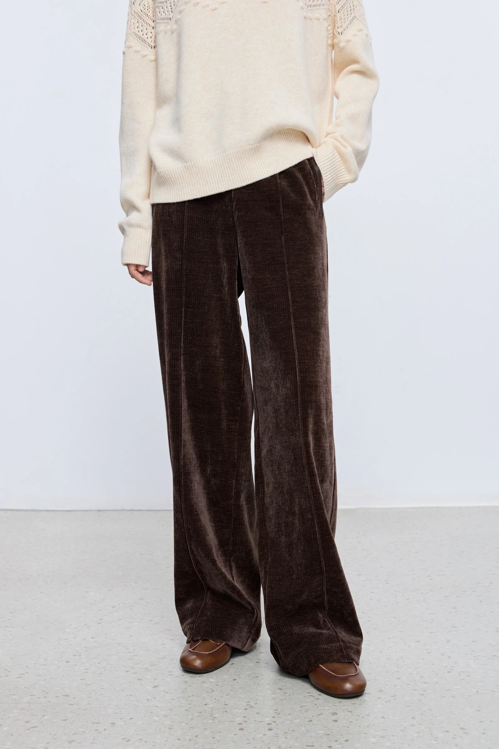 Chenille Wide-Leg Pants - Image 4