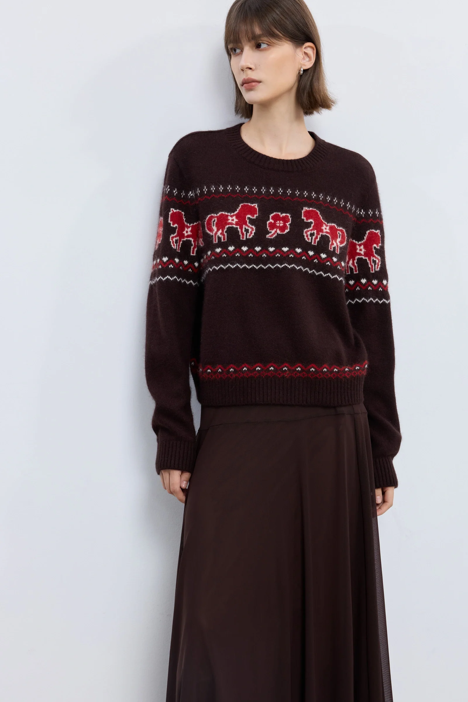 Colorblock Fair Isle Wool Sweater - Image 12
