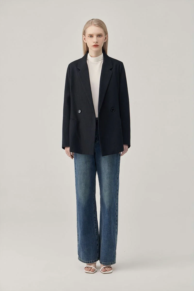 Double-Breasted Vent Blazer - Image 5