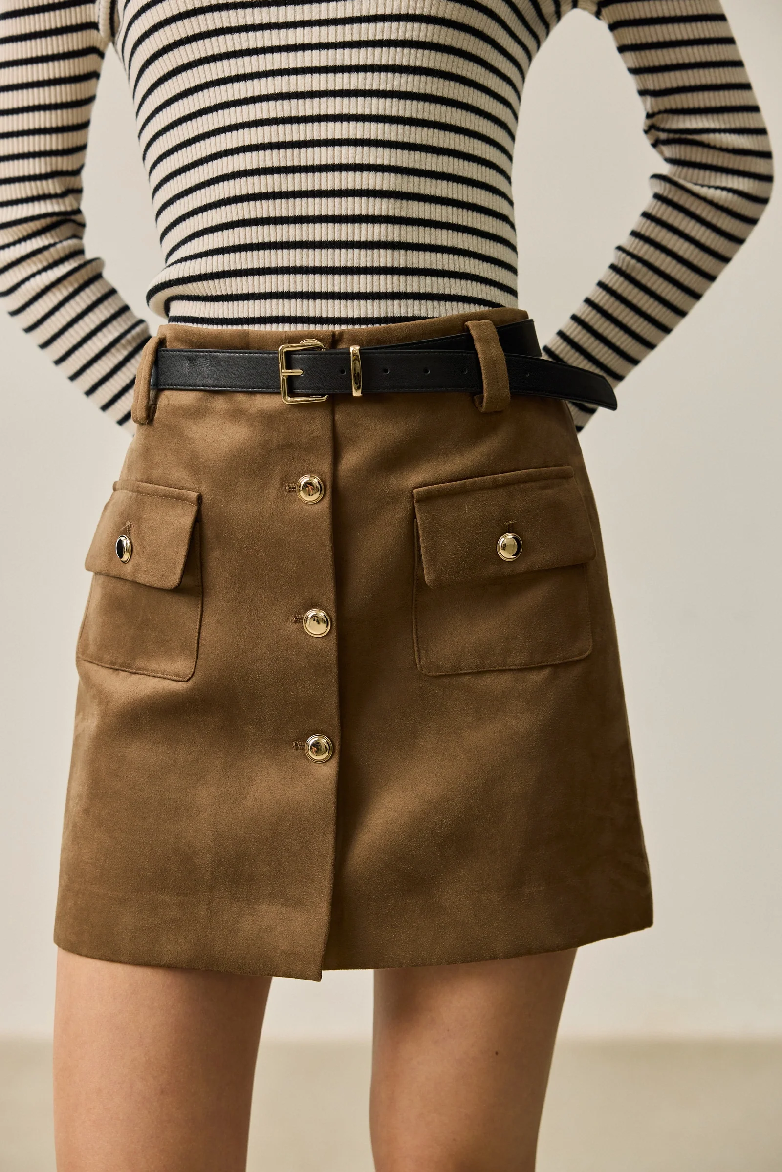 Faux Suede Mini Skirt - Image 6