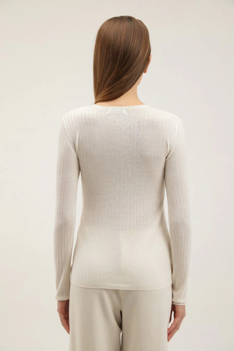 Fine Knit Silk Merino Cardigan - Image 13