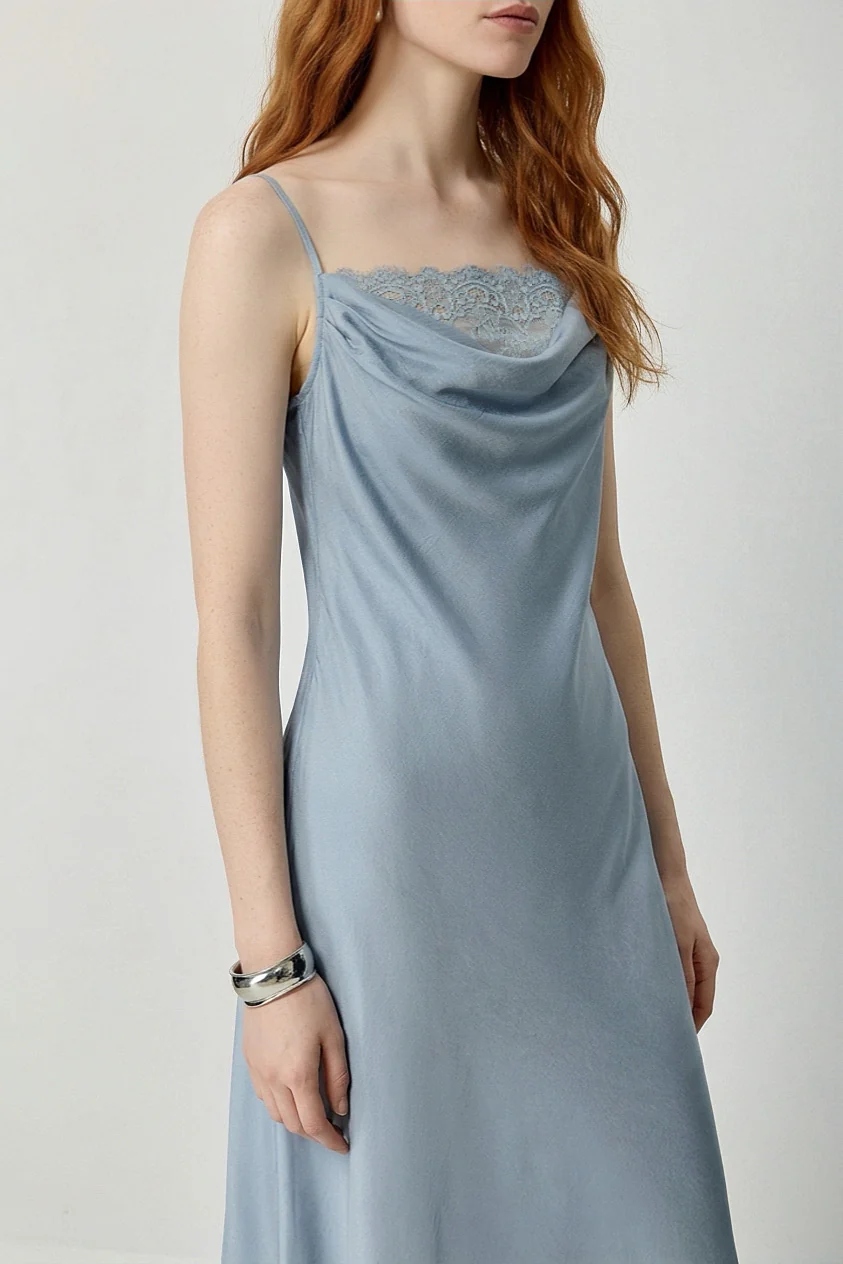 Lace Trim Slip Dress - Image 3