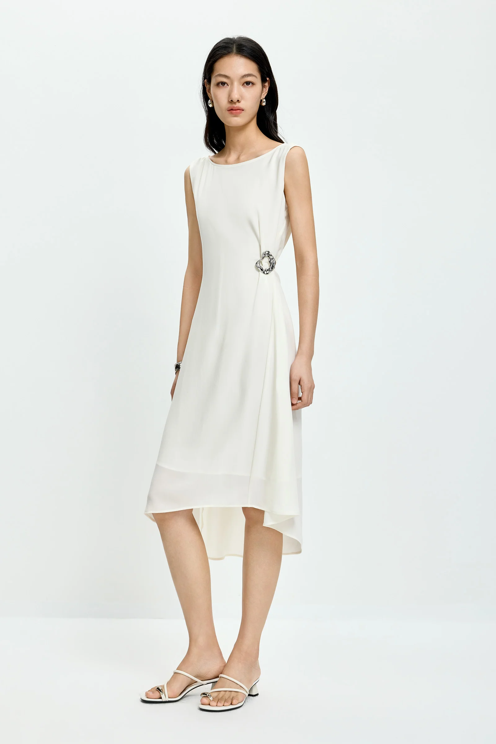 [Light Sculpt] LILY Triacetate Off-Shoulder Dress - Image 8