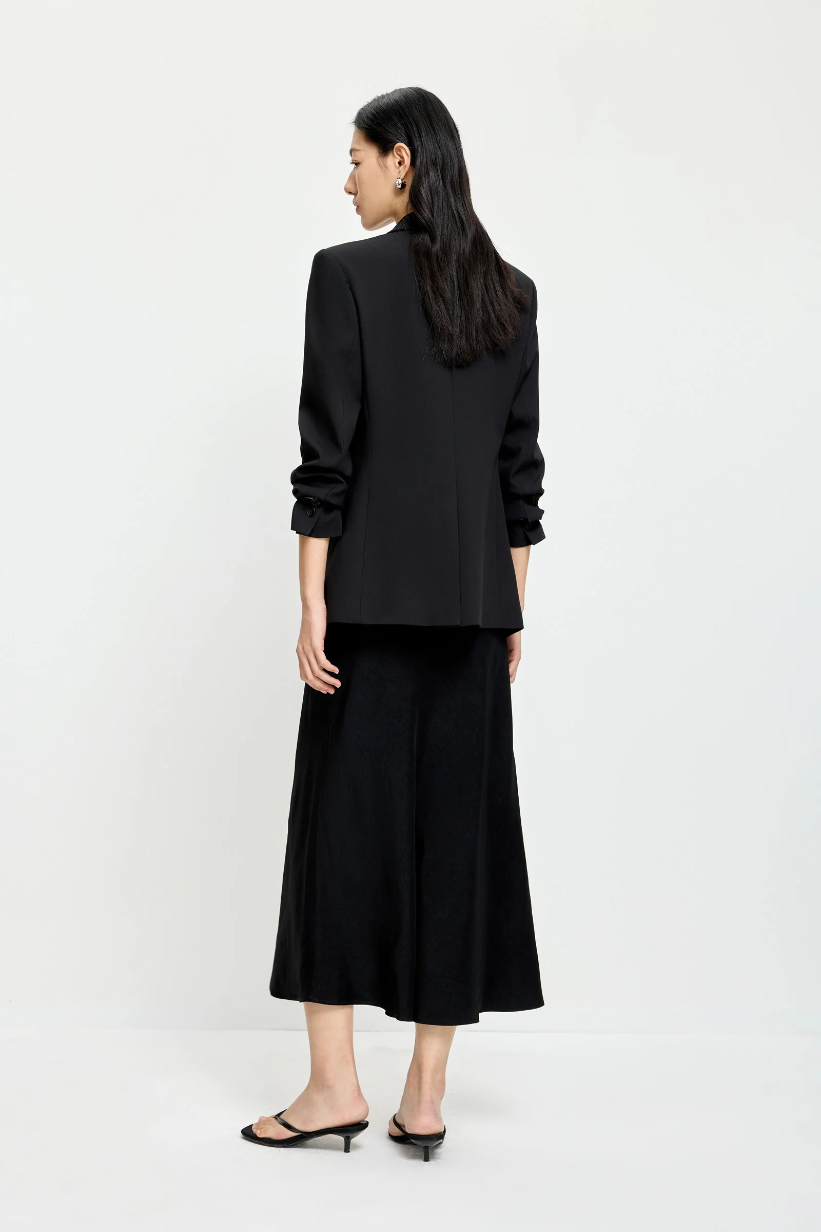 LILY 100% Acetate Layered Midi Skirt - Image 3
