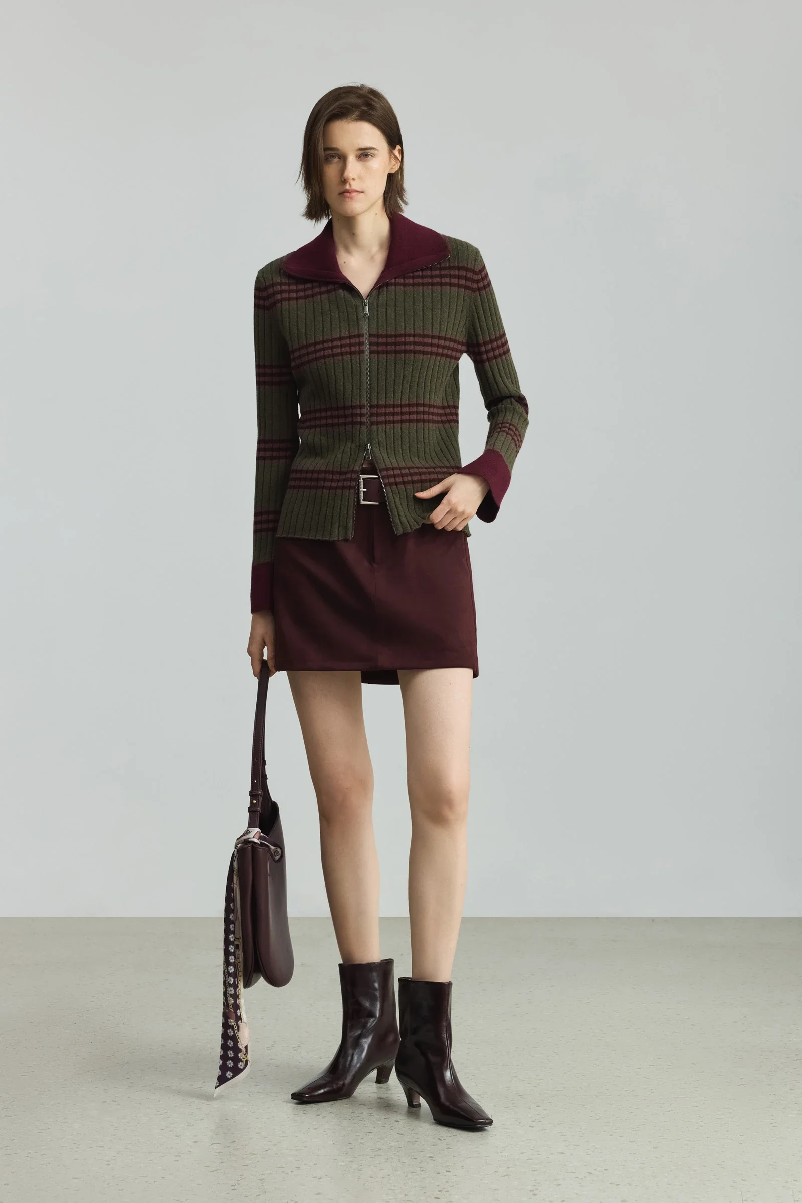 LILY Merino Stripe Collar Cardigan - Image 5