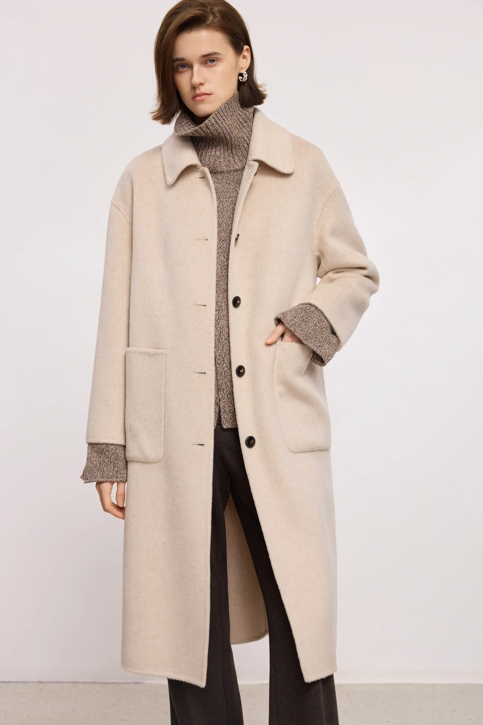 LILY 100% Wool Relaxed Coat - Image 5