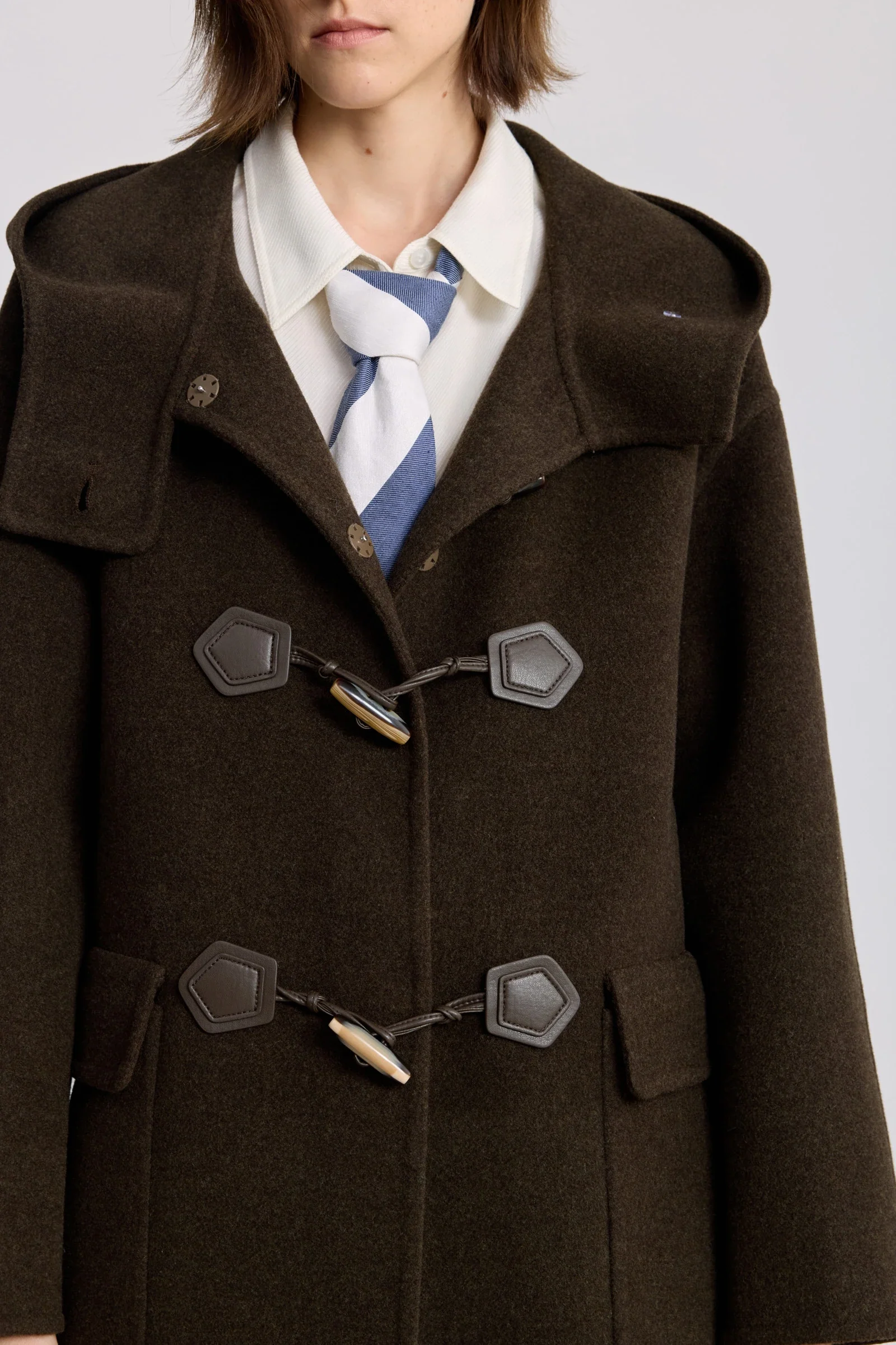 LILY 100% Wool Toggle Coat - Image 7