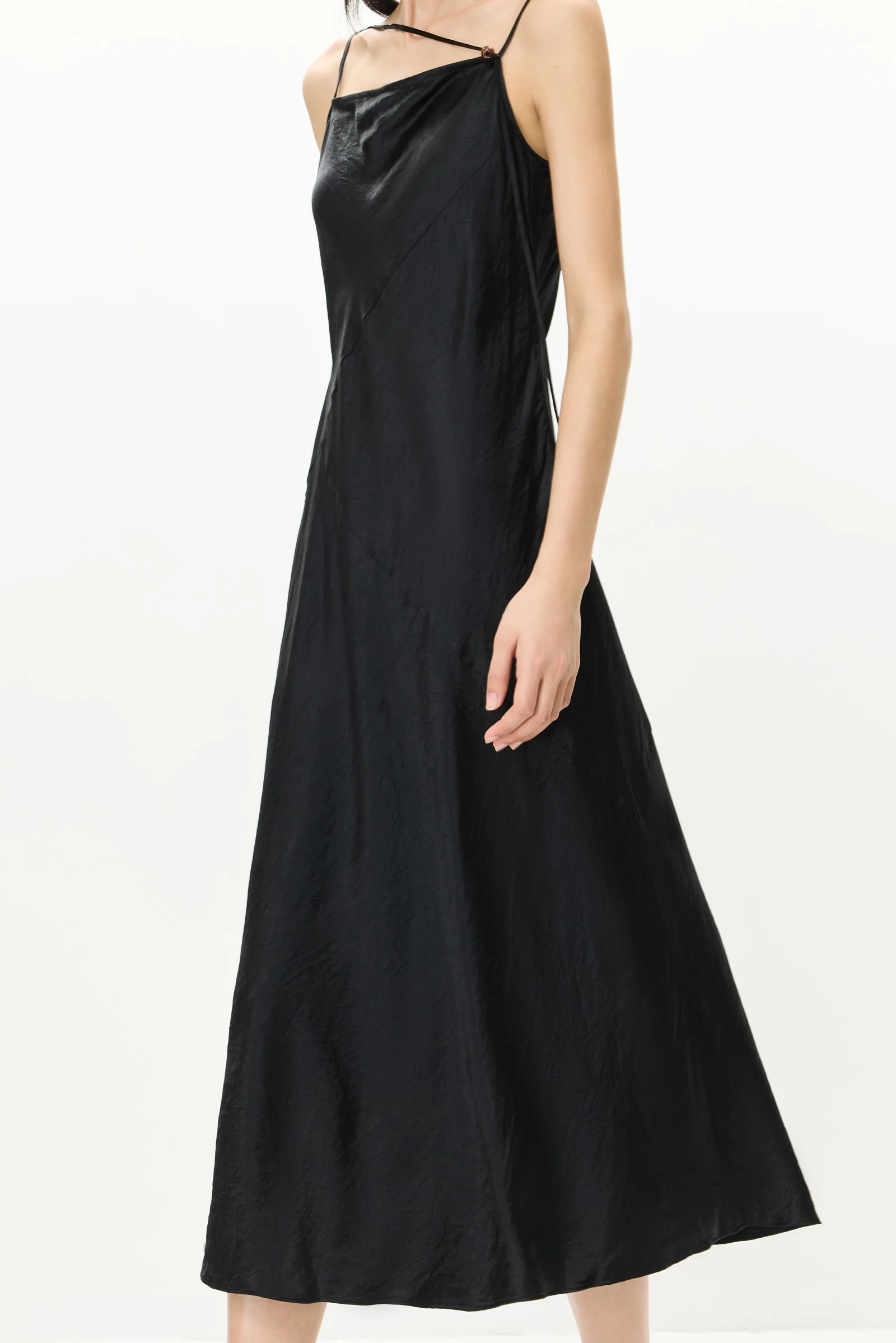 LILY Acetate Bias-Cut Tie-Strap Dress - Image 12