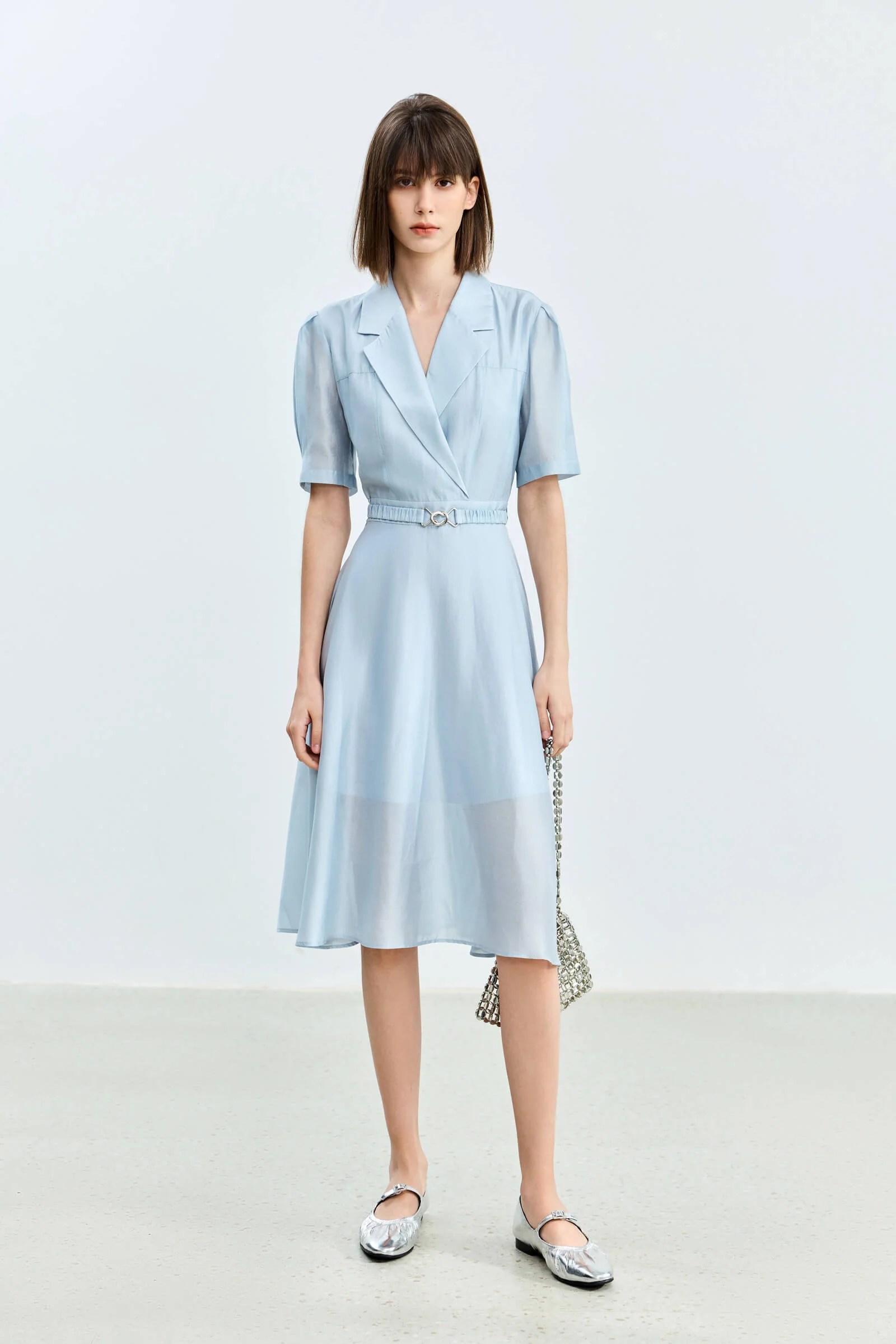 LILY Acetic Acid Silk Suit Dress - Image 10