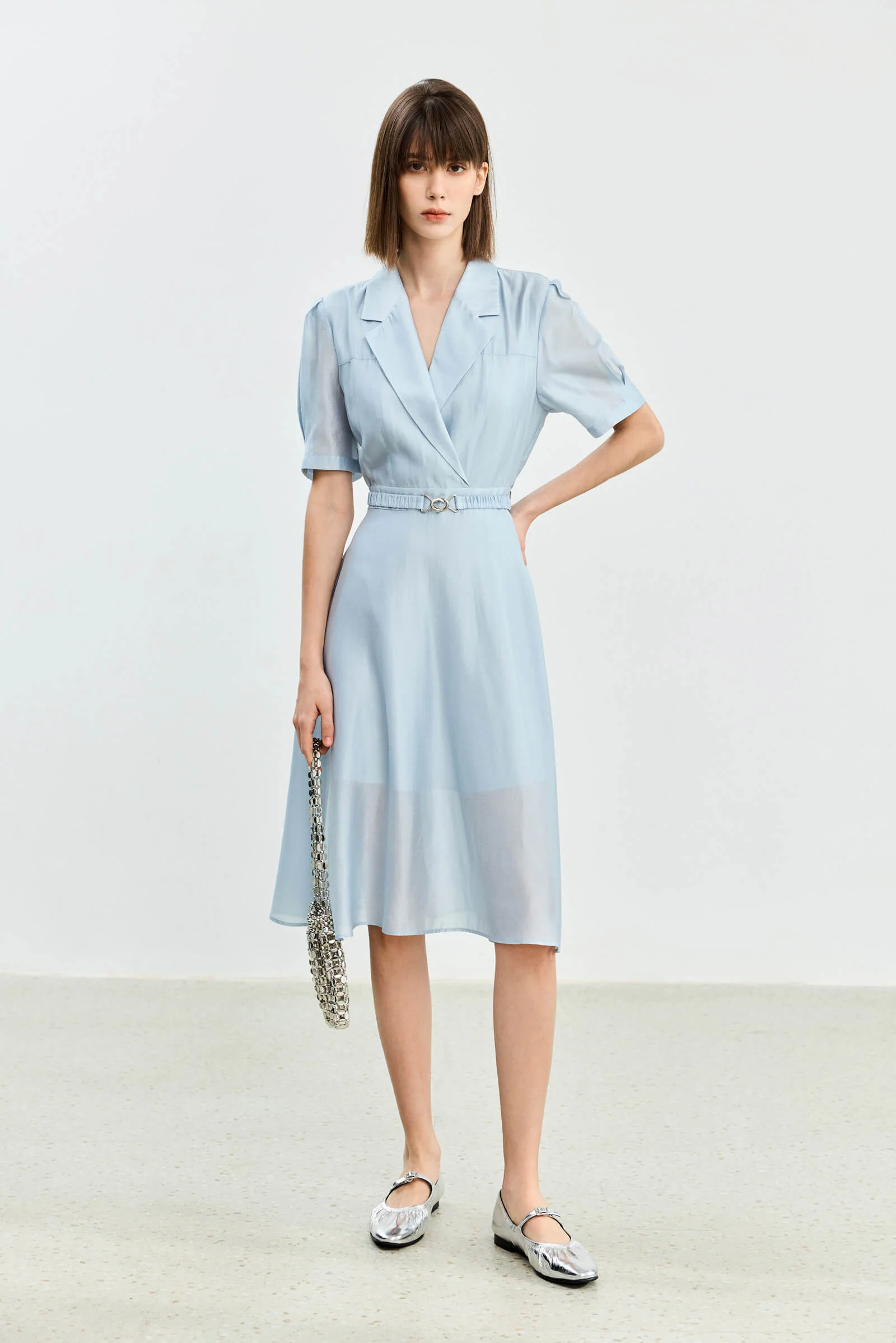 LILY Acetic Acid Silk Suit Dress - Image 11