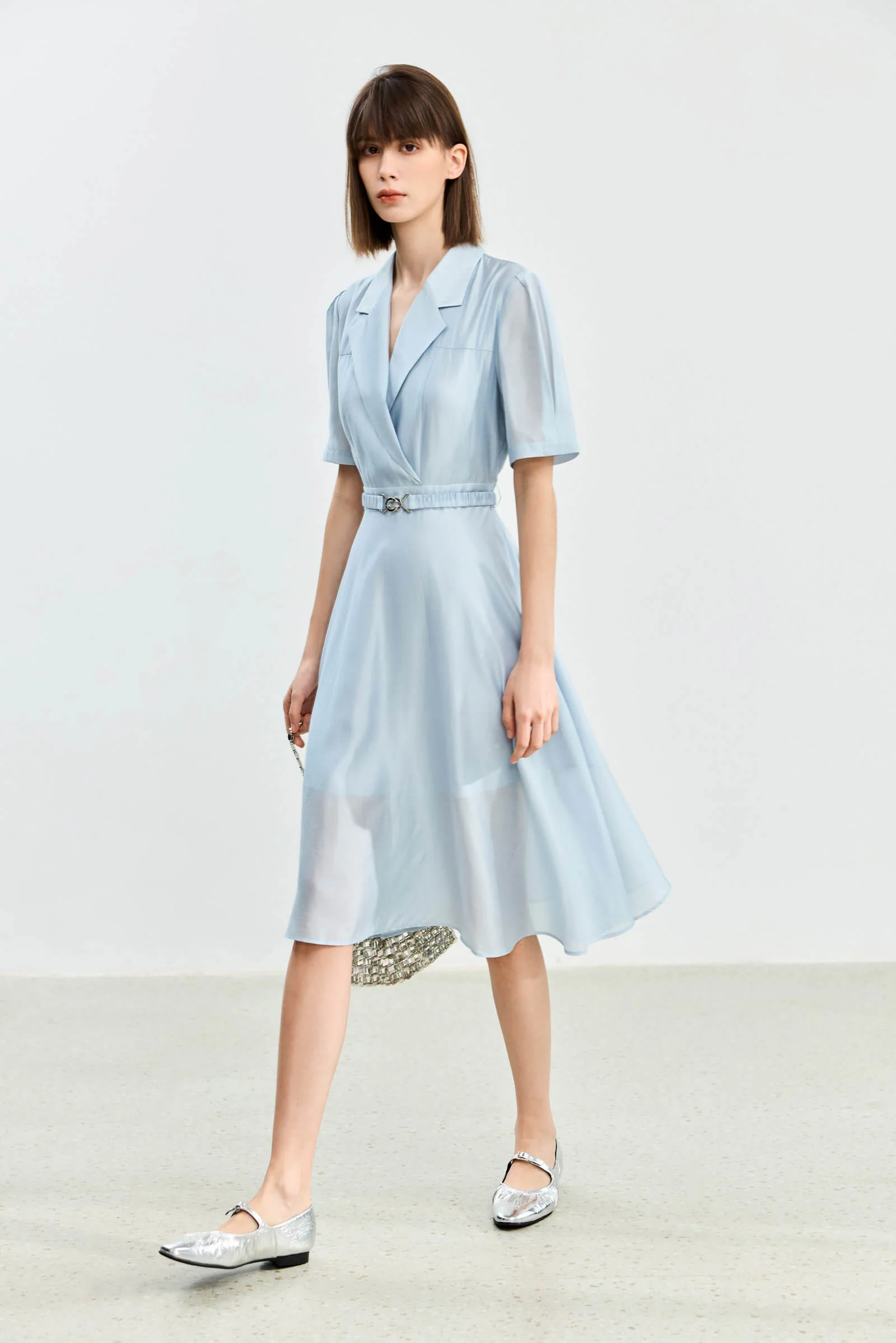 LILY Acetic Acid Silk Suit Dress - Image 12