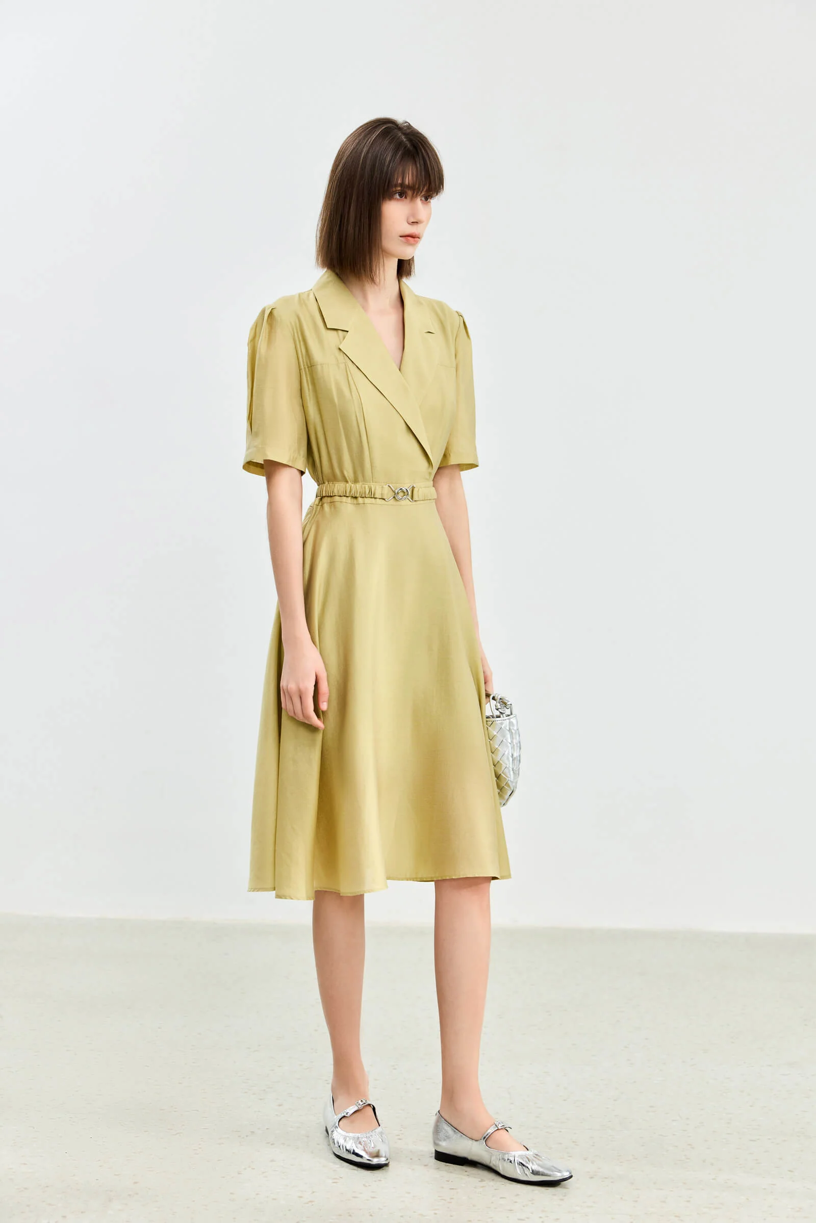 LILY Acetic Acid Silk Suit Dress - Image 3
