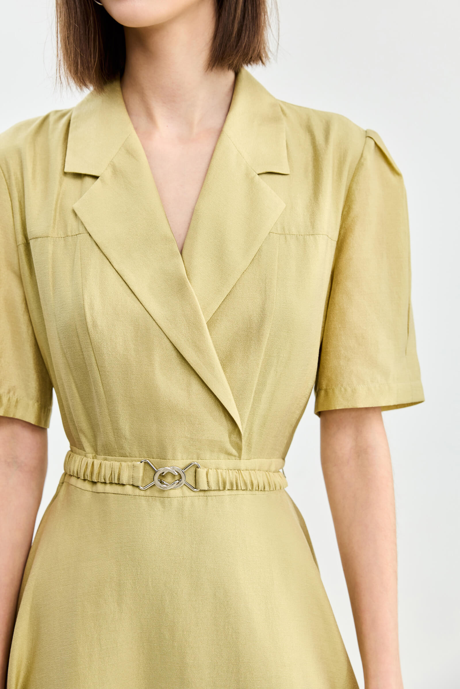 LILY Acetic Acid Silk Suit Dress - Image 6
