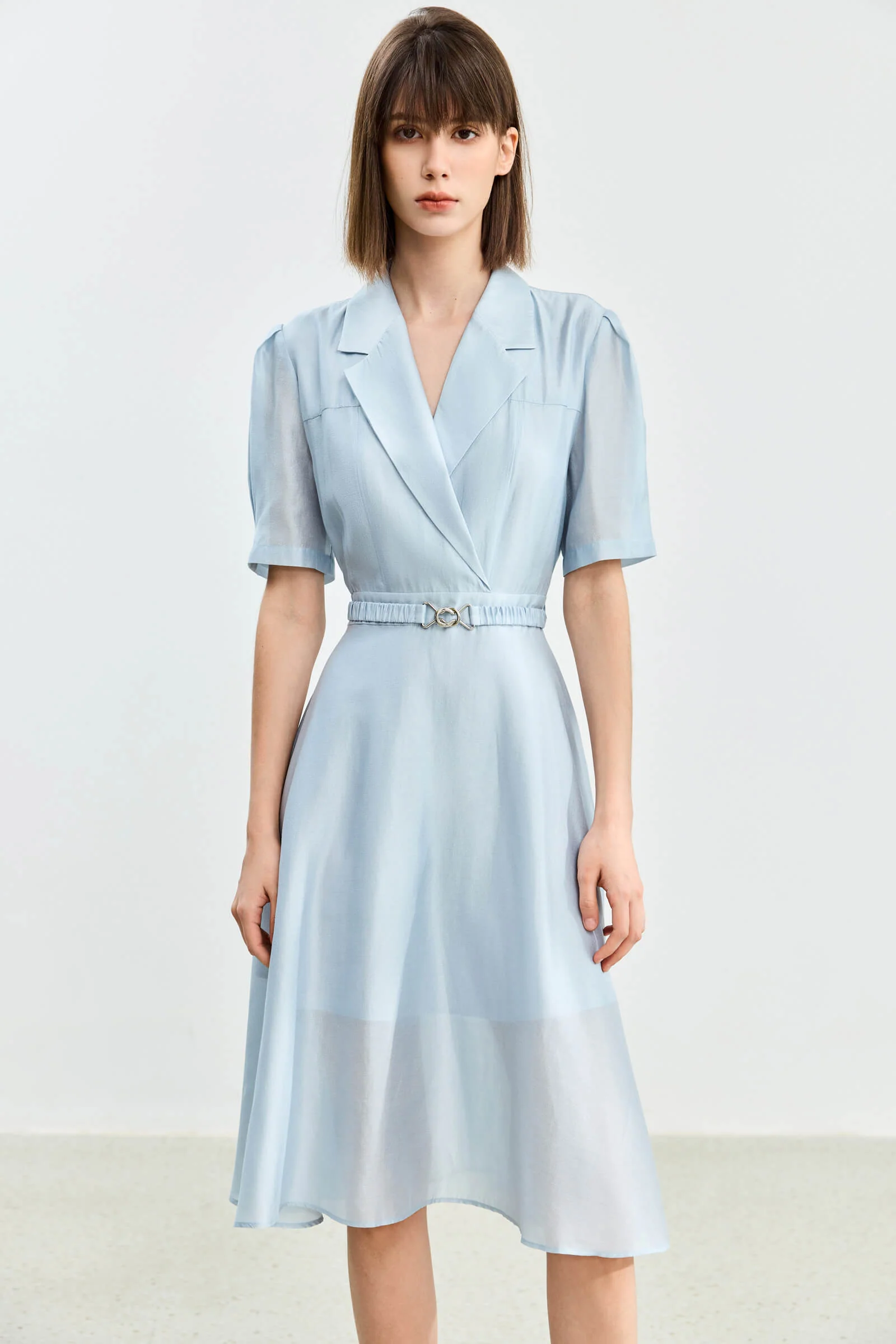 LILY Acetic Acid Silk Suit Dress - Image 9