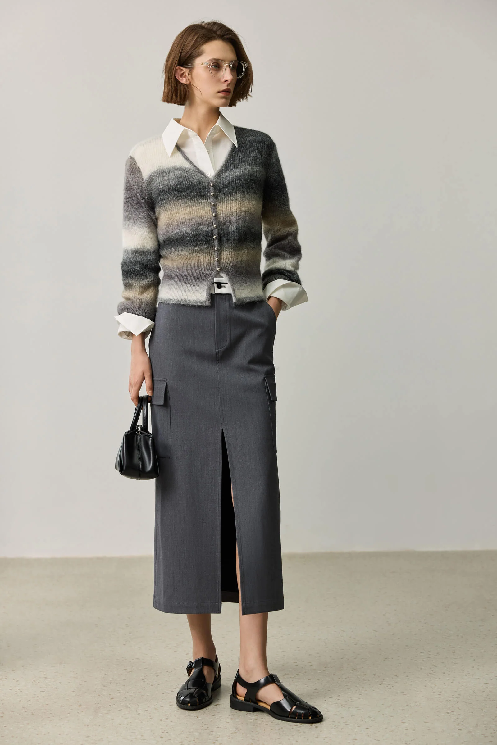 LILY Alpaca-Blend Striped Knit Cardigan - Image 14