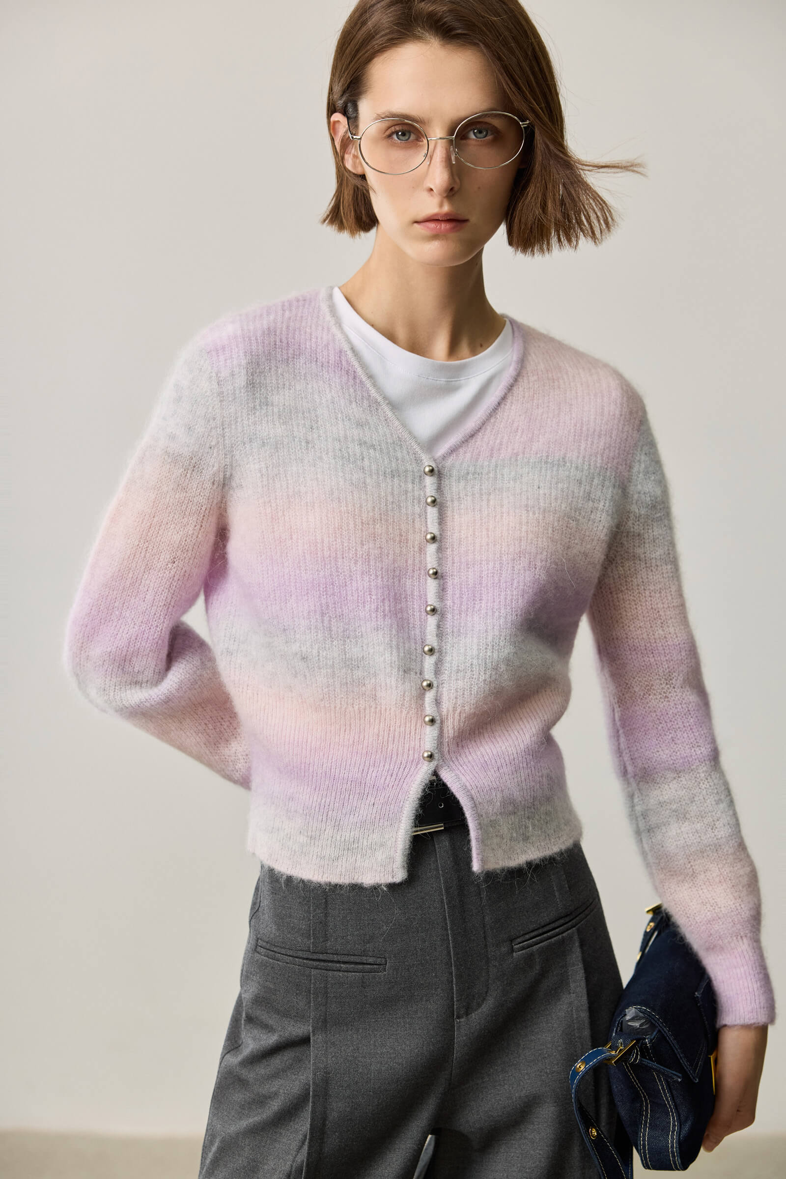 LILY Alpaca-Blend Striped Knit Cardigan - Image 16