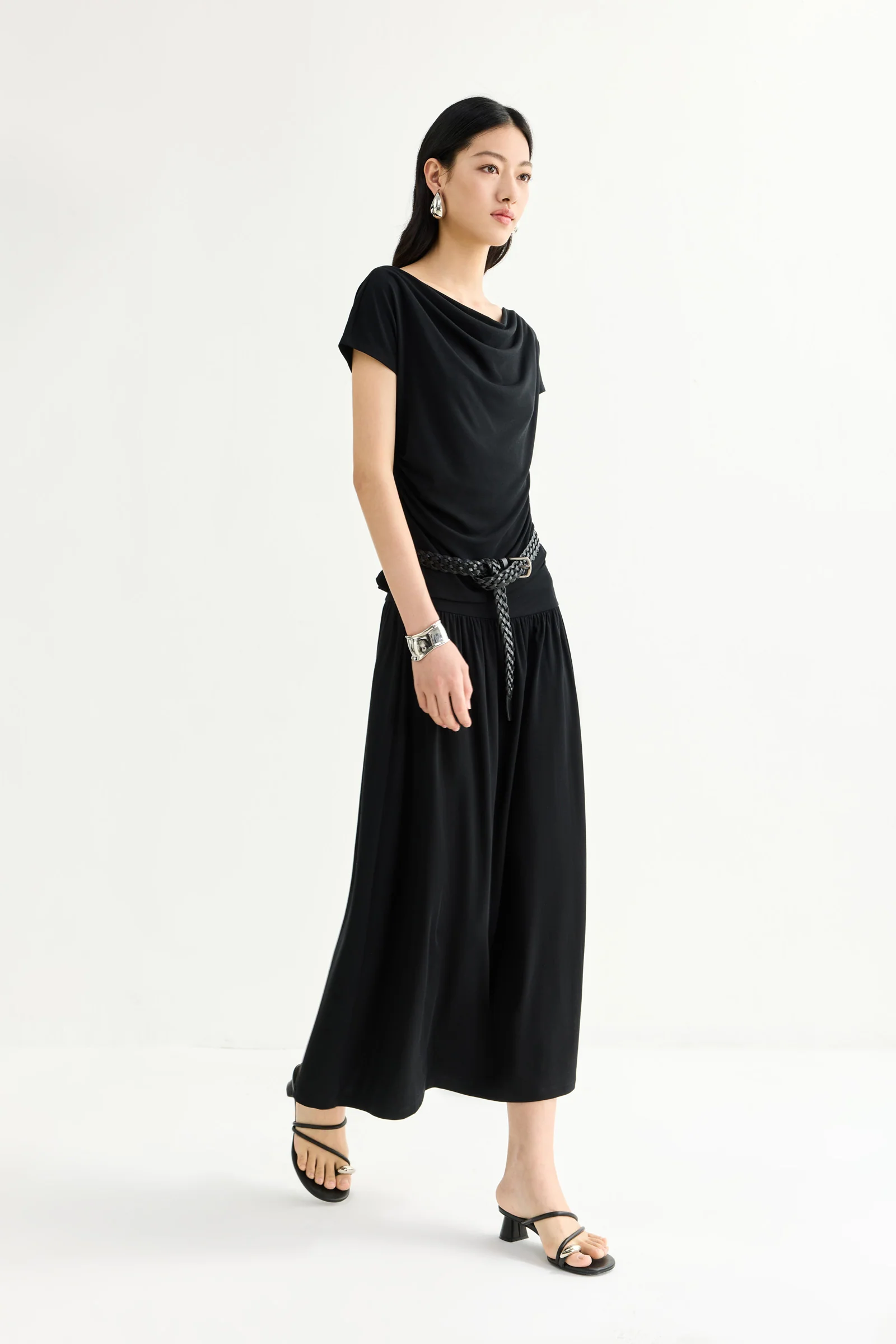 LILY Asymmetric Cowl Neck Tee - Image 15