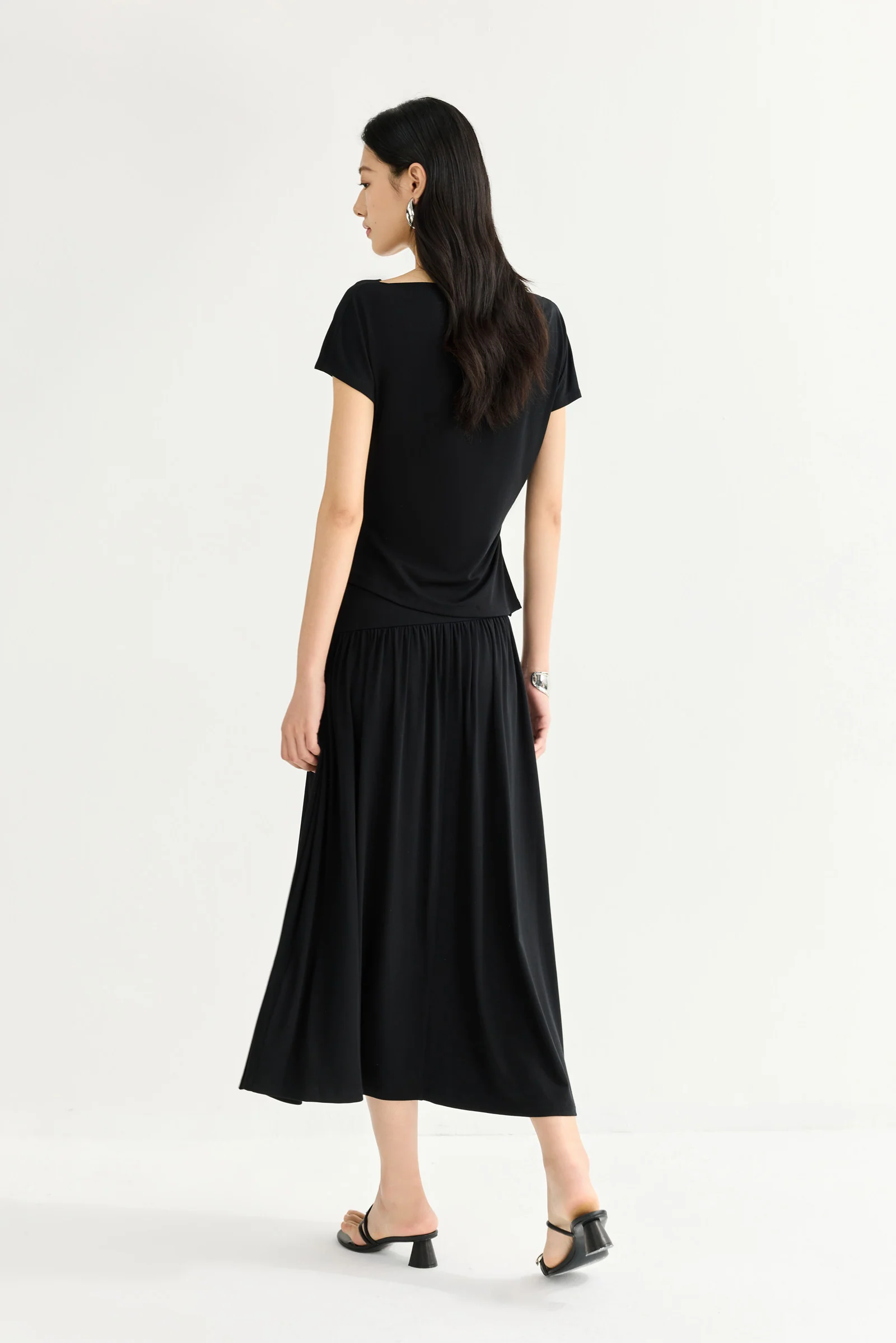 LILY Asymmetric Cowl Neck Tee - Image 16