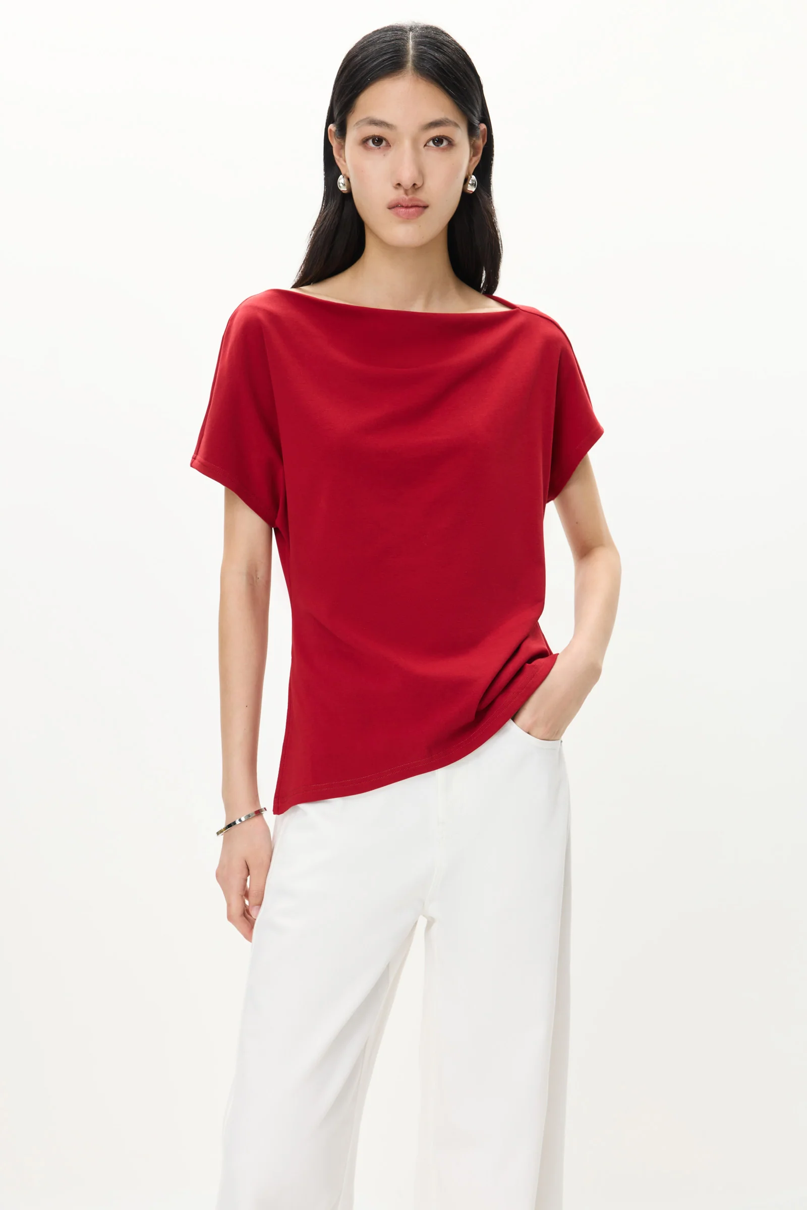 LILY Asymmetric Off-Shoulder Tee - Image 7