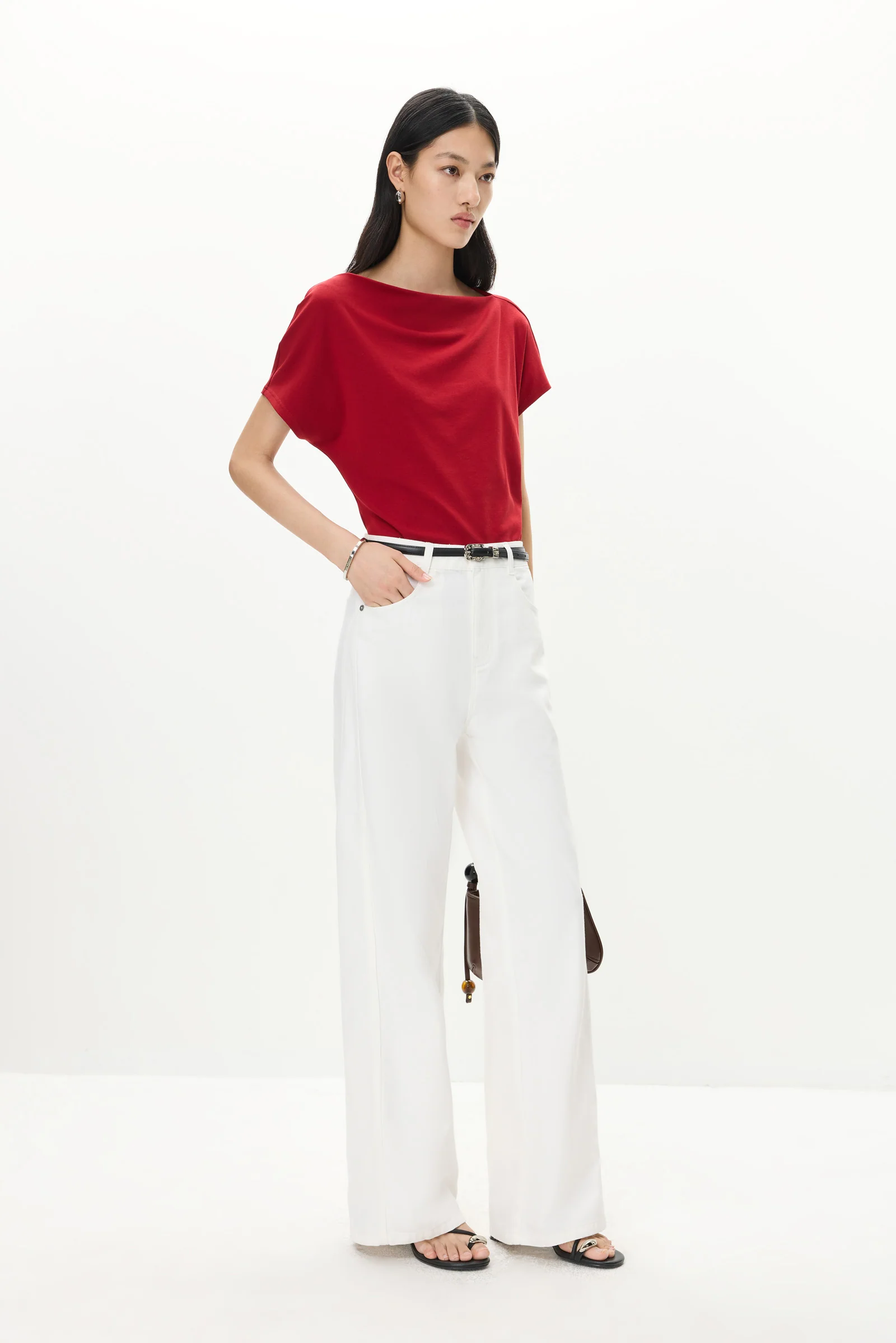 LILY Asymmetric Off-Shoulder Tee - Image 9