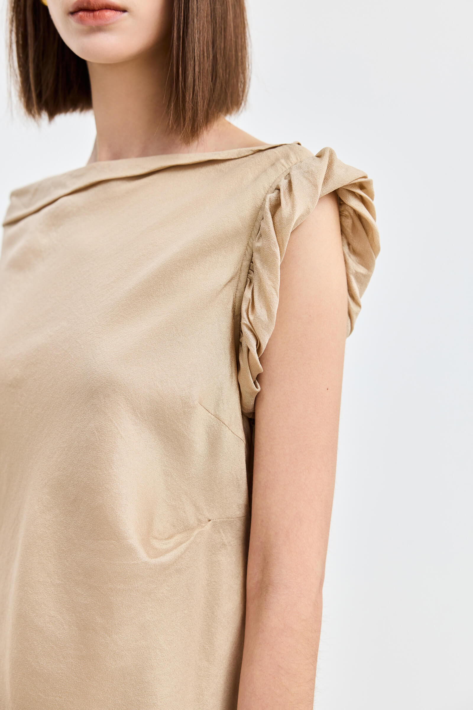 LILY Asymmetrical Design Acetic Acid Silk Dress - Image 20