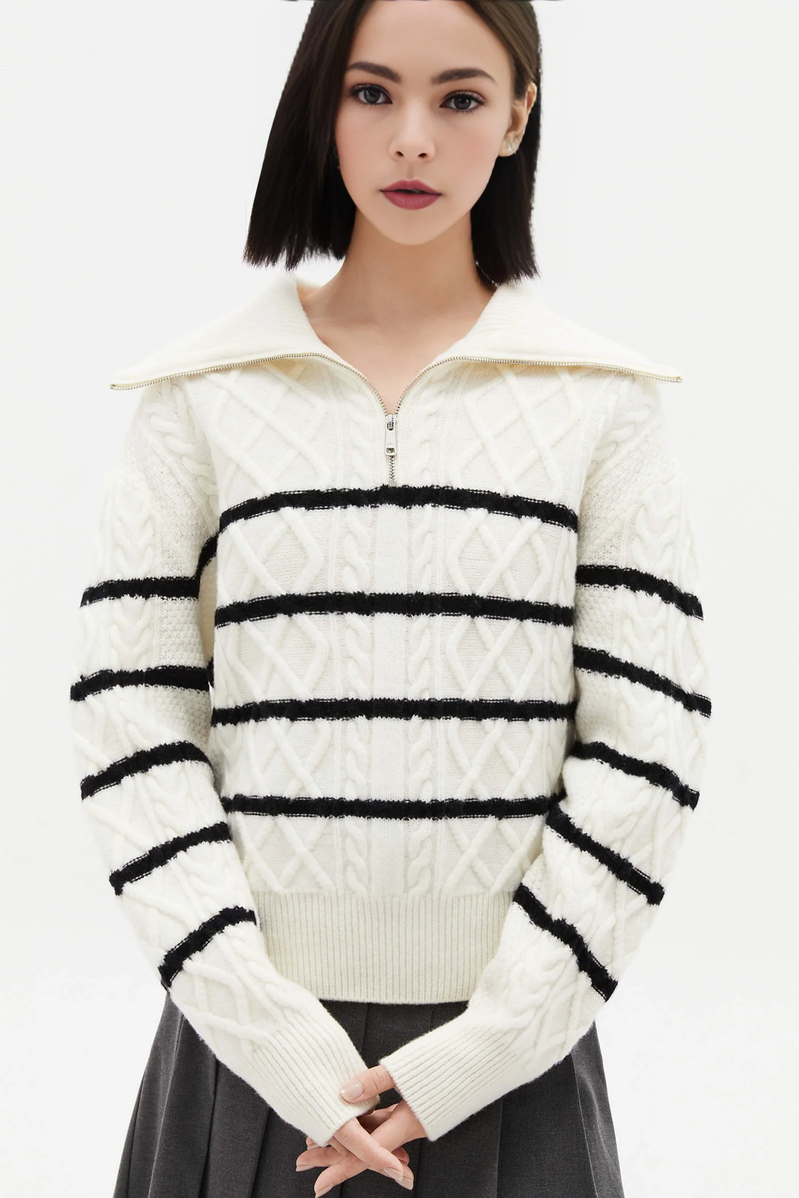 LILY Beautiful Merino Wool Knit Sweater - Image 3