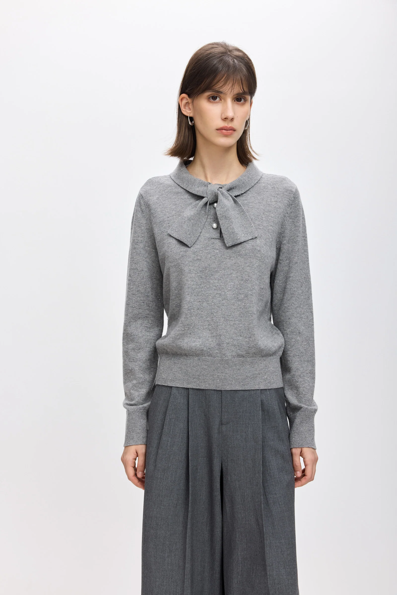 LILY Bow-Detail Knit Sweater