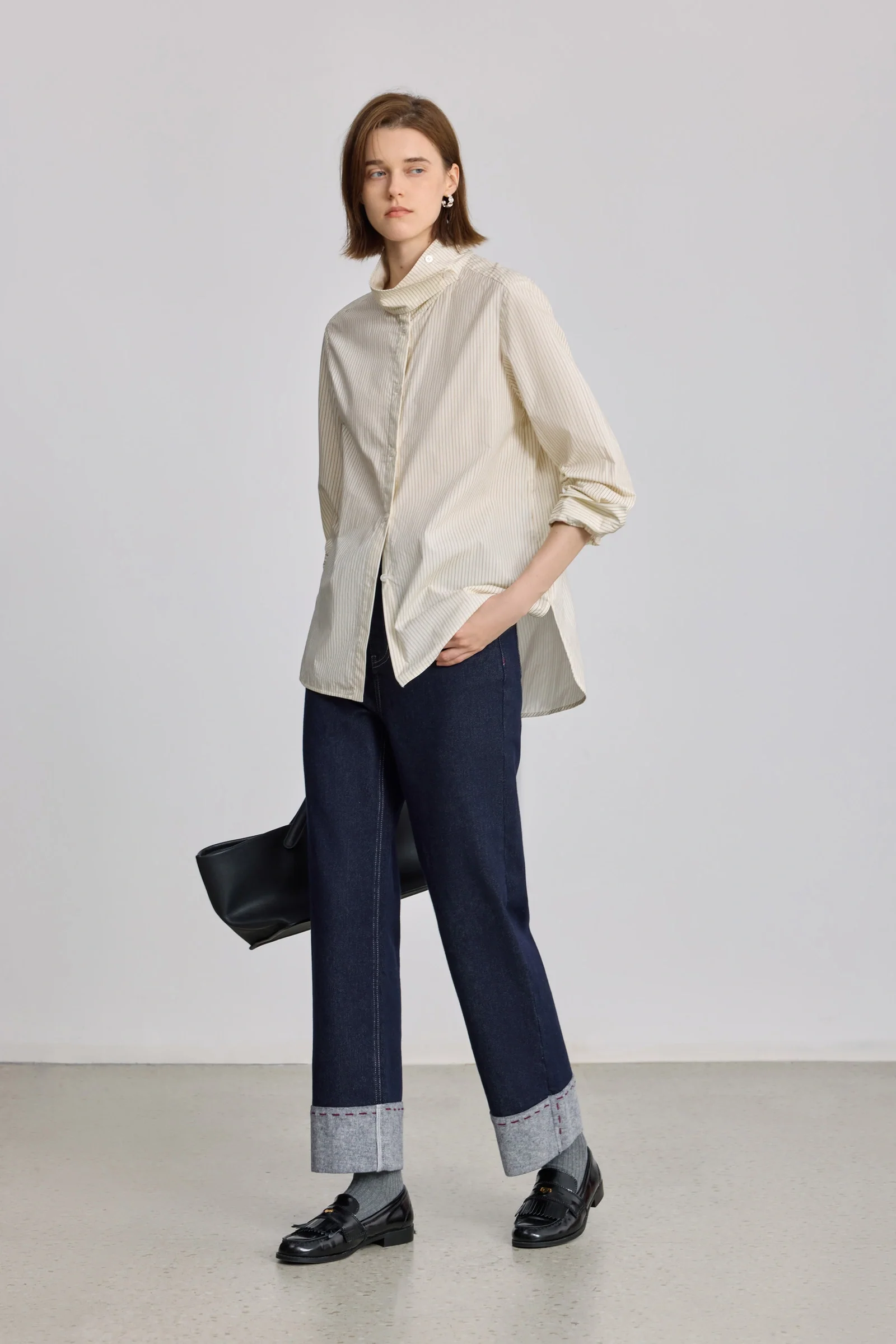 LILY Brushed Cotton Striped Shirt - Image 3