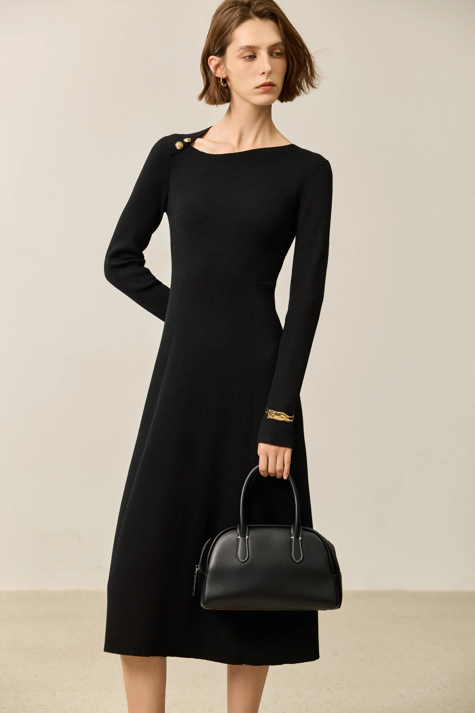 LILY Chic Waist-Cinching Little Black Dress - Image 7