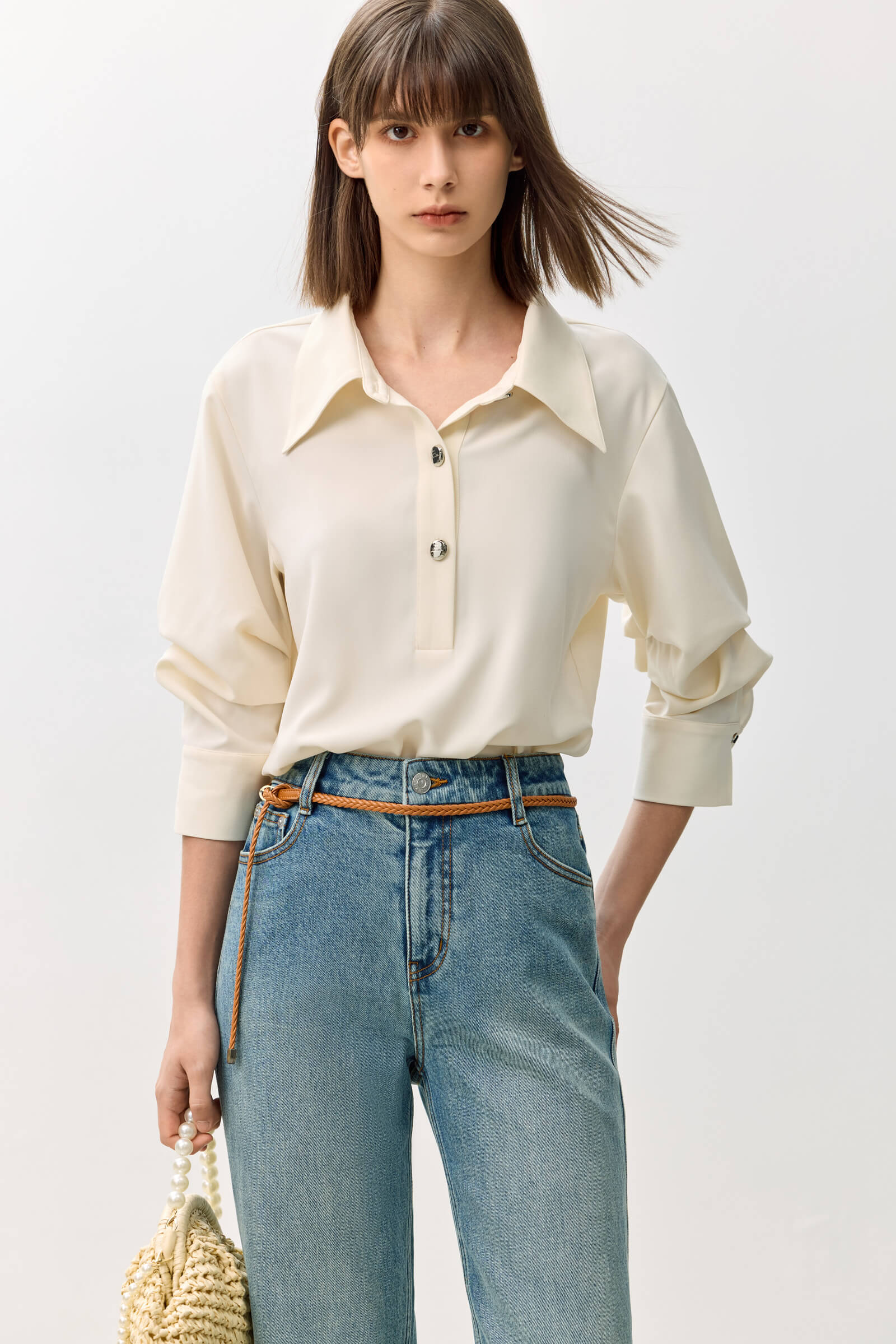 LILY Classic Polo Chiffon Blouse - Image 5