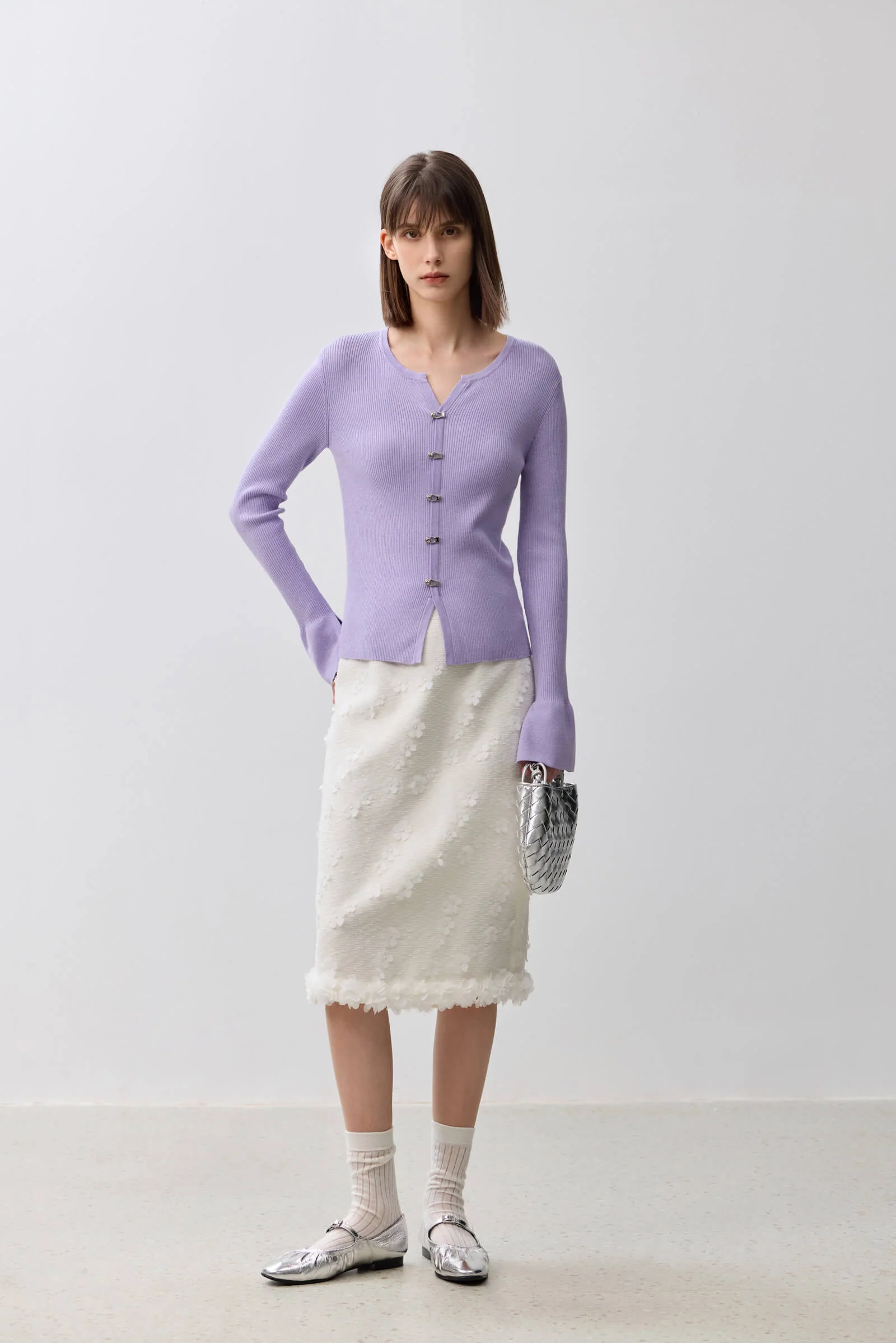 LILY Classic Split Knit Cardigan - Image 4
