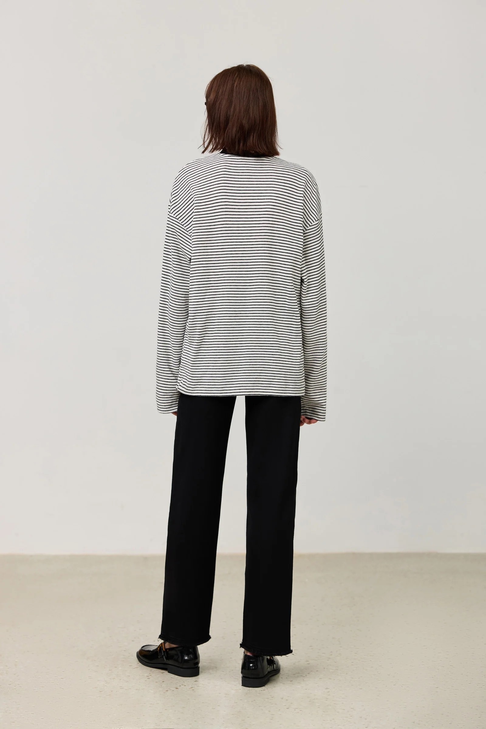 LILY Classic Striped Casual Pullover Crewneck Sweatshirt - Image 3