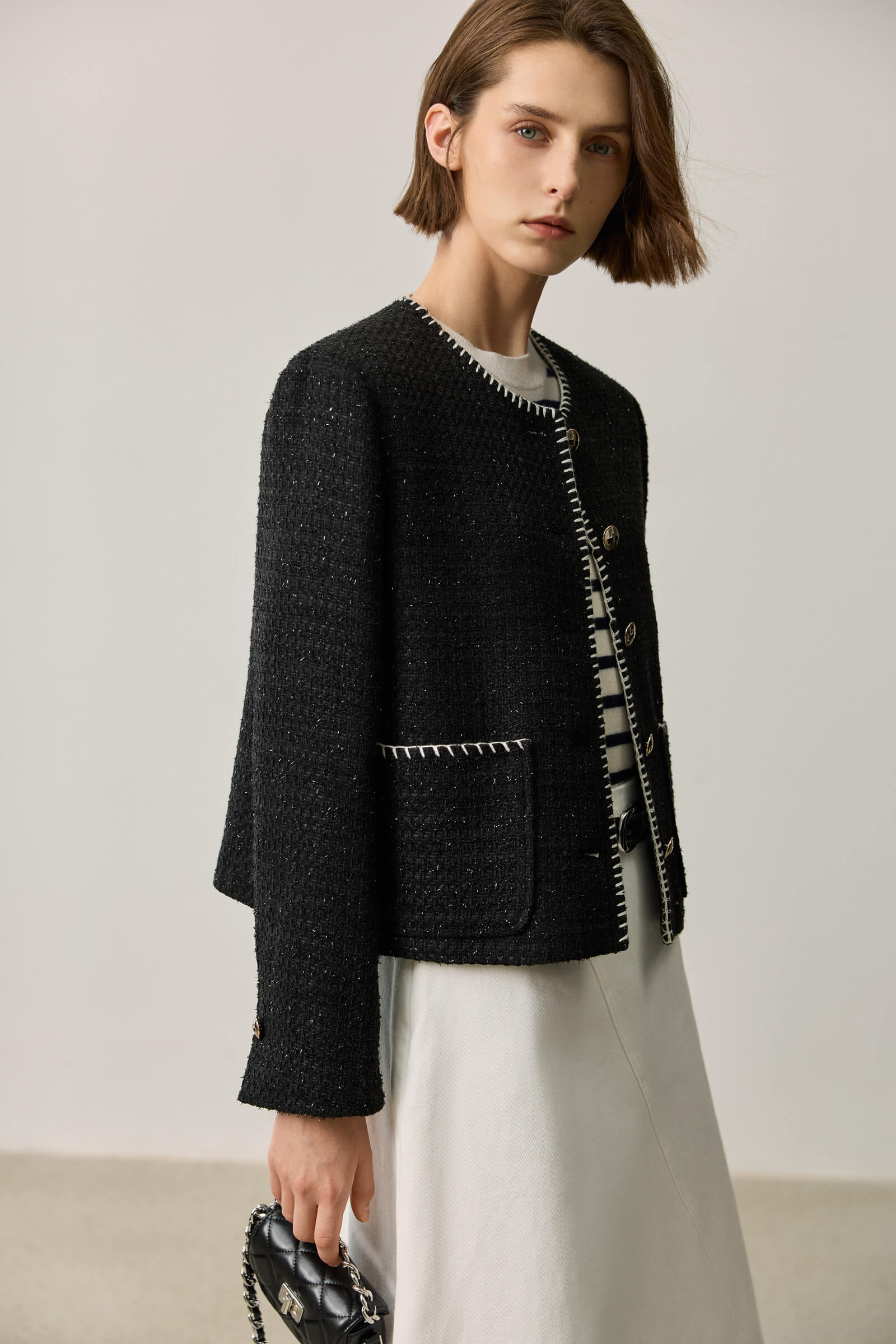 LILY Classic Tweed Short Jacket - Image 4