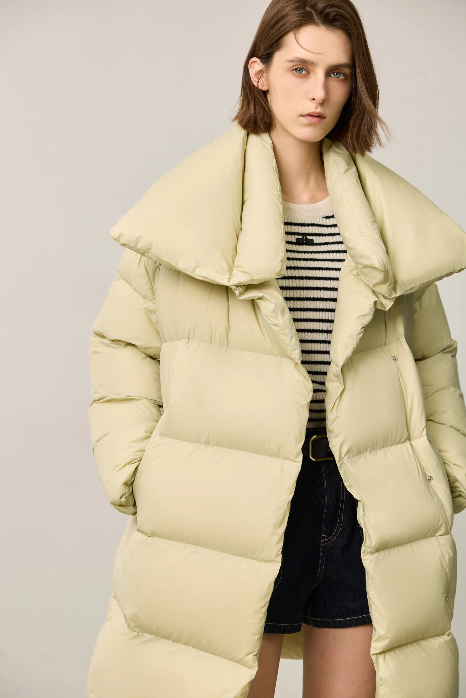 LILY Cloud-Like Zero Pressure Wrap Collar Puffer Down Jacket - Image 5