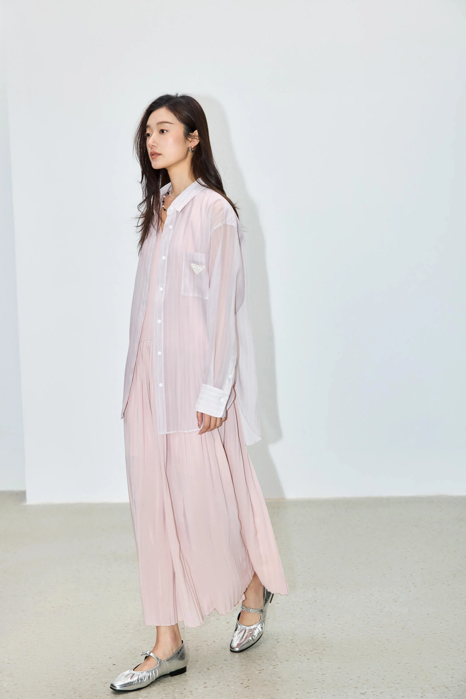LILY College Style Pleated Dress - Image 3