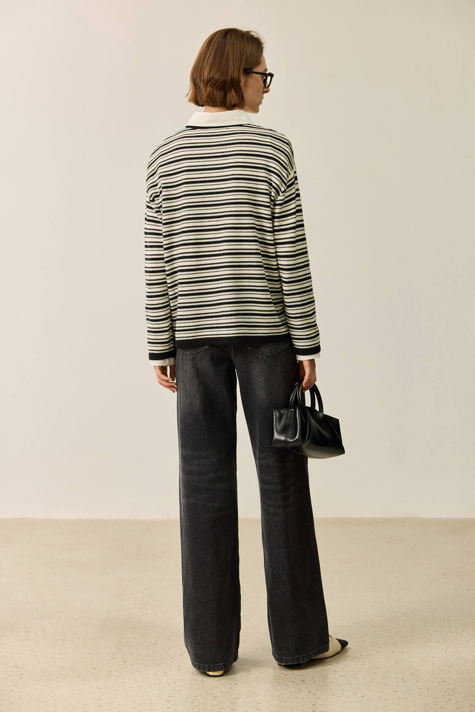LILY Color-Block Fine Stripe Sweater - Image 3