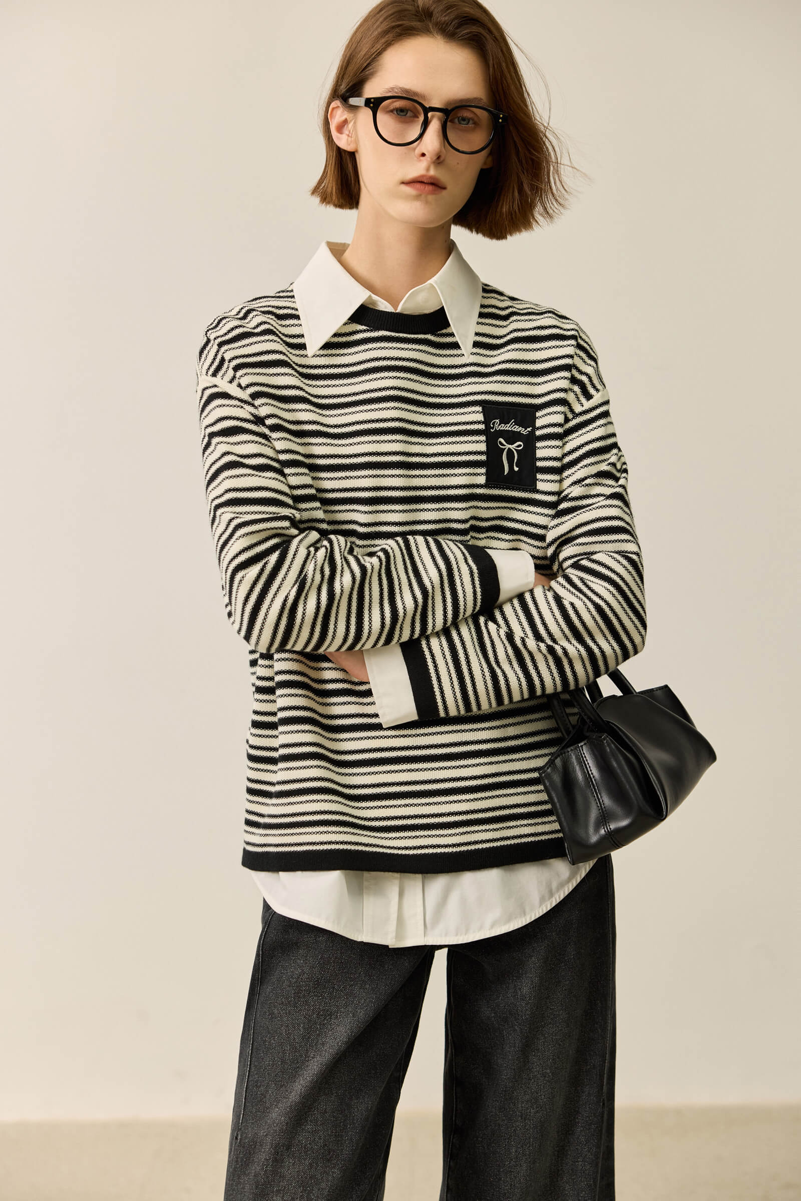 LILY Color-Block Fine Stripe Sweater - Image 4