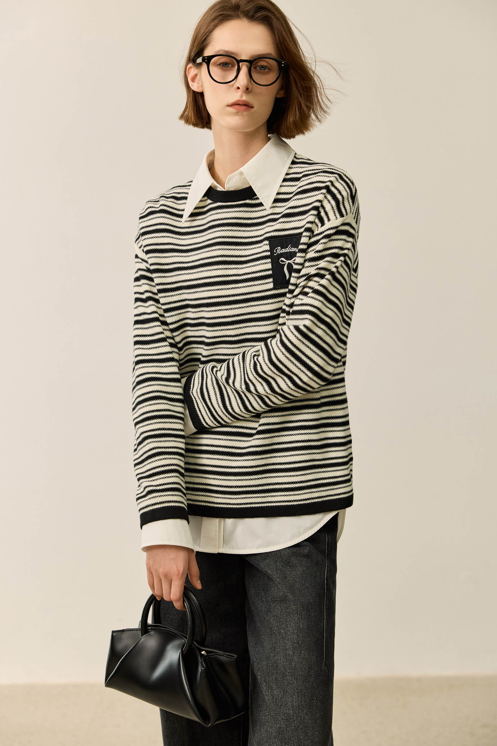 LILY Color-Block Fine Stripe Sweater - Image 6