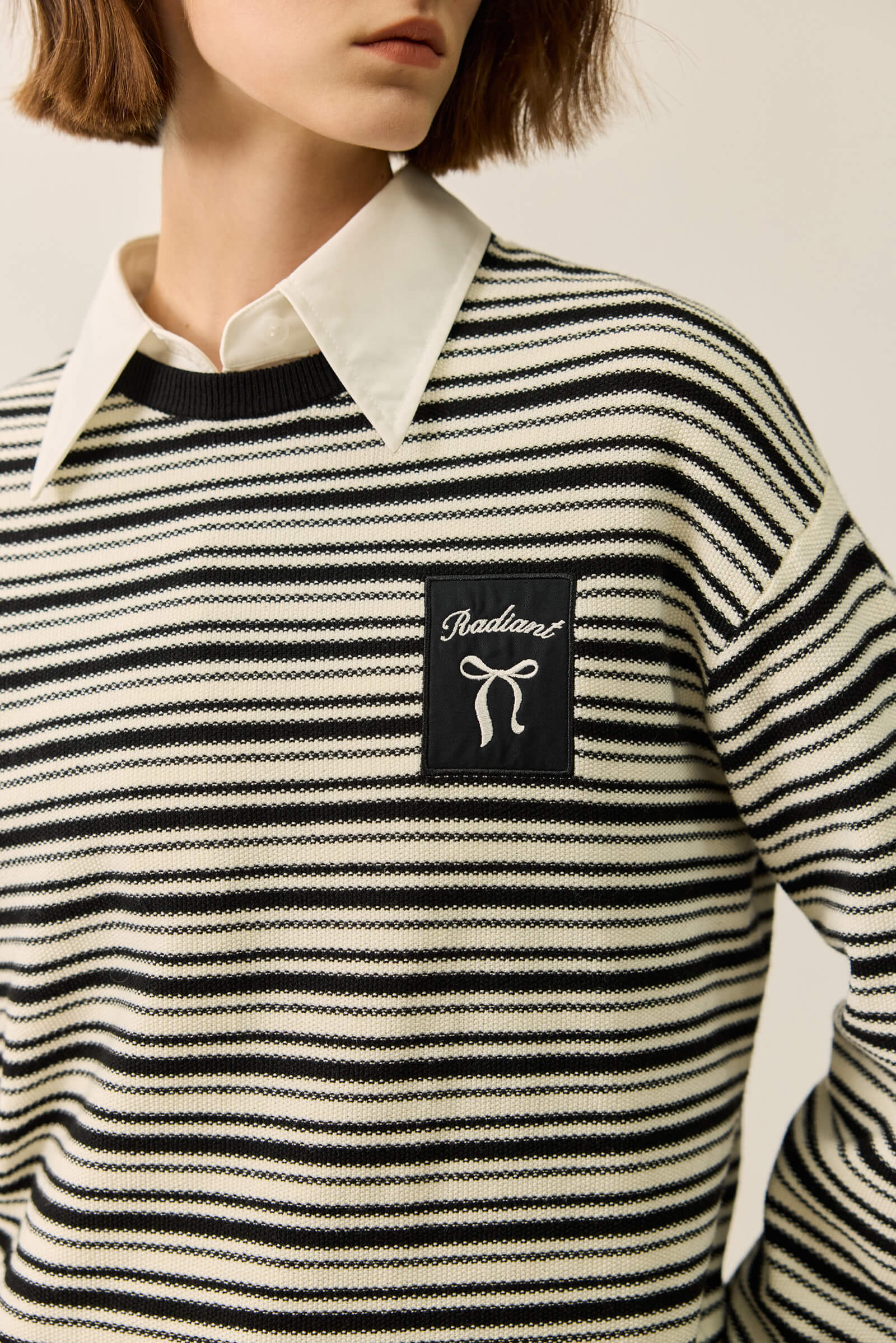 LILY Color-Block Fine Stripe Sweater - Image 7